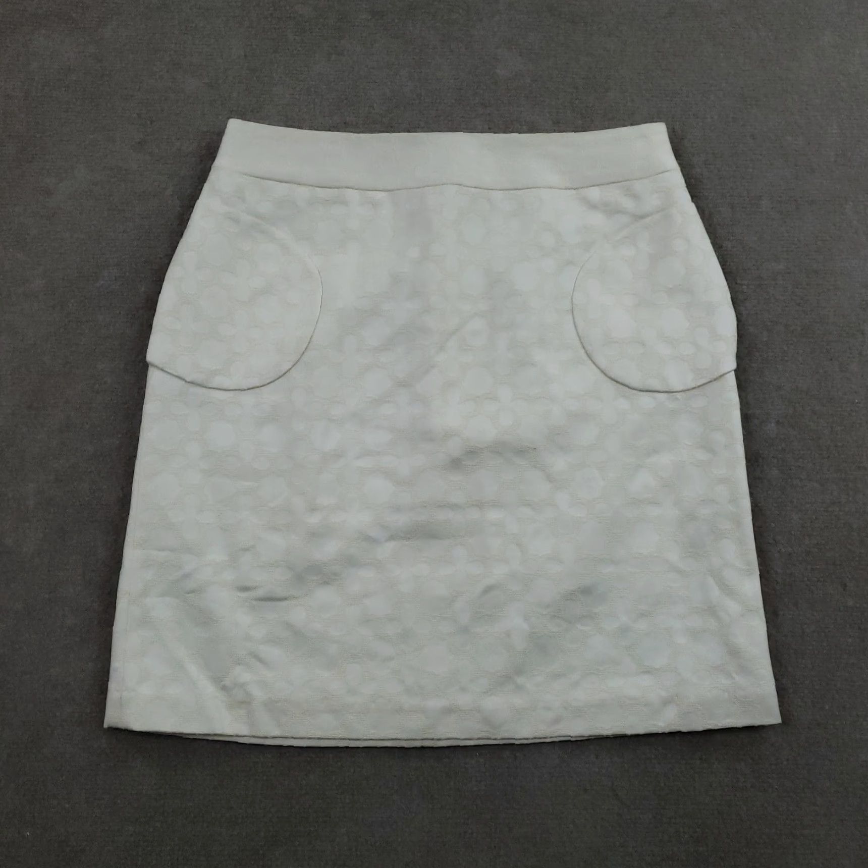 J.McLaughlin J. McLaughlin Skirt Womens Size 6 White Floral A-Line Short Lined Pockets Zip Size 28" / US 6 / IT 42 - 2 Thumbnail