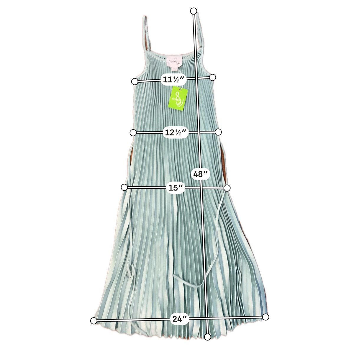 Sam Edelman NWT Sam Edelman Satin Plissé Midi Dress Mint Green M Size M / US 6-8 / IT 42-44 - 3 Thumbnail