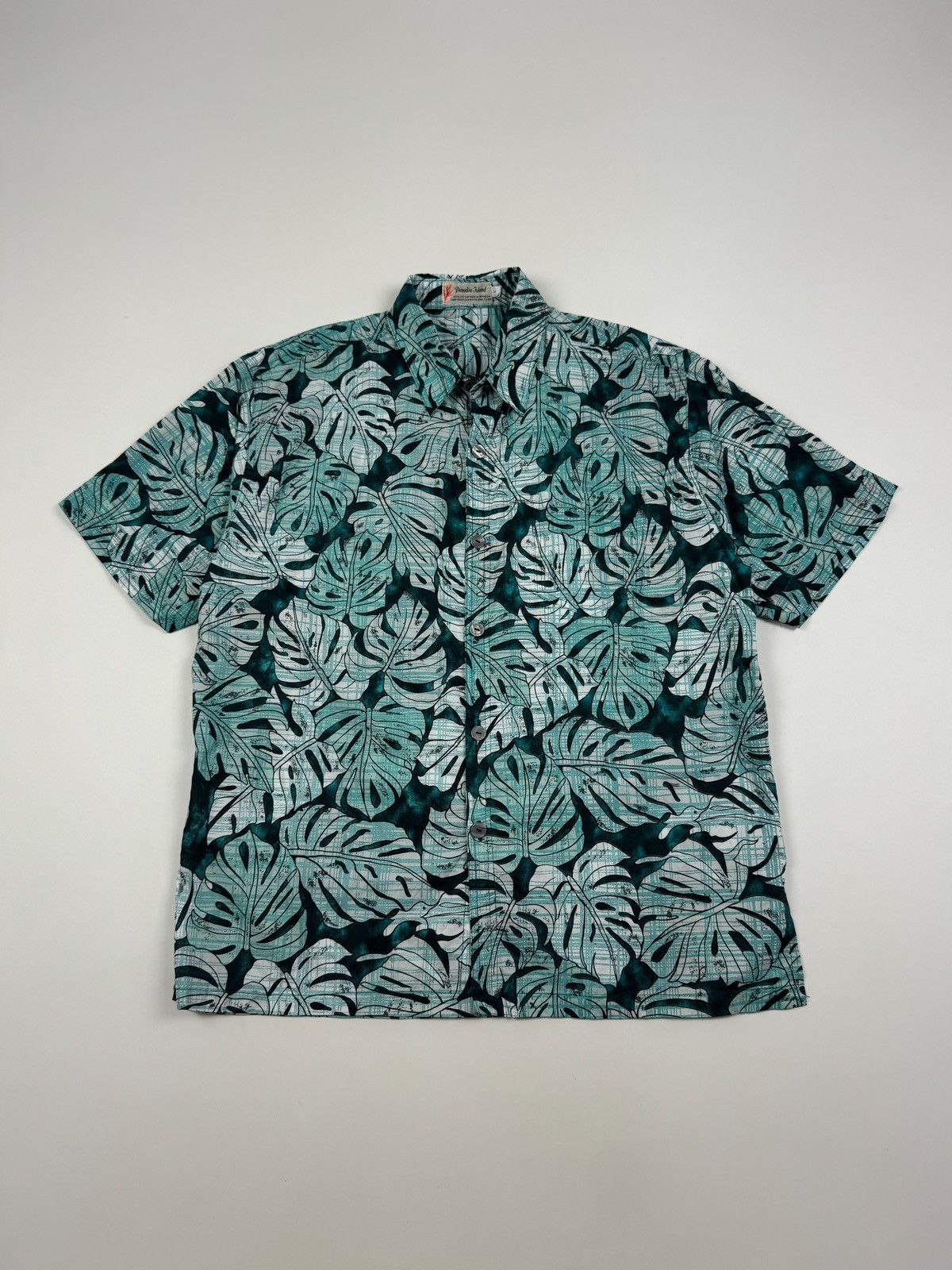 Vintage Vintage Paradise Island Palm Leaves Hawaiian Shirt Size US L / EU 52-54 / 3 - 1 Thumbnail