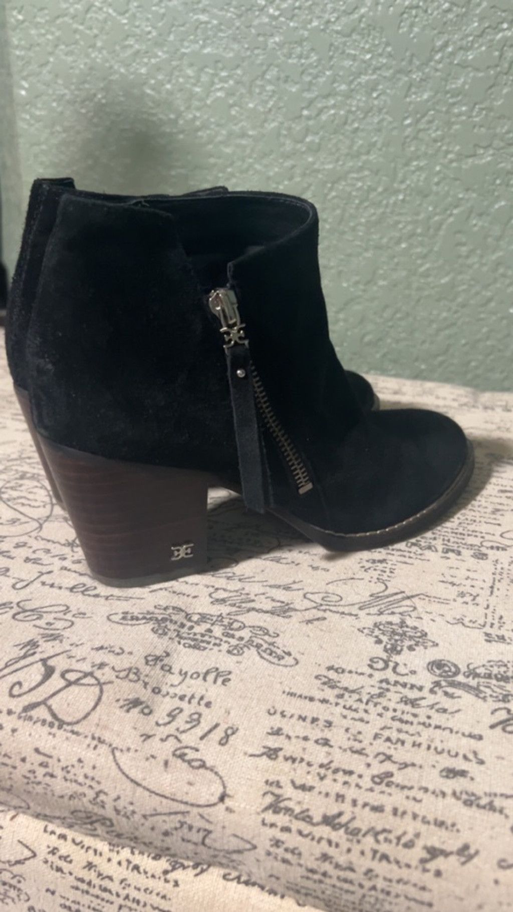 Sam Edelman Women's Sam Edelman Black Suede Ankle Boots 7.5 Size US 7.5 / IT 37.5 - 4 Thumbnail