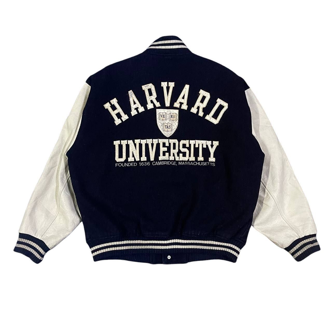 Vintage Harvard University Wool Leather Varsity Jacket