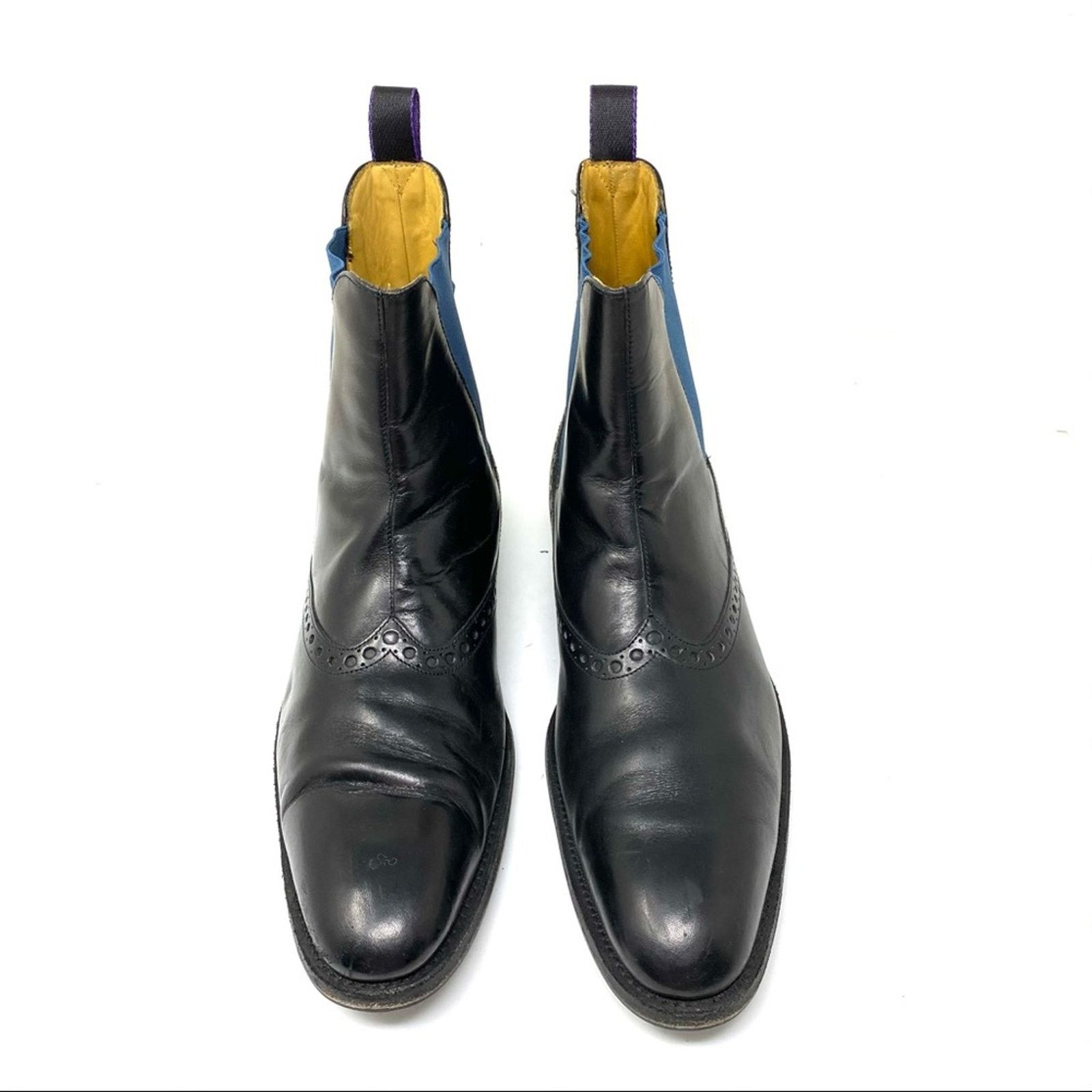 Paul Stuart Paul Stuart black leather brogue Chelsea pull on boots 8 Size US 8 / EU 41 - 2 Thumbnail