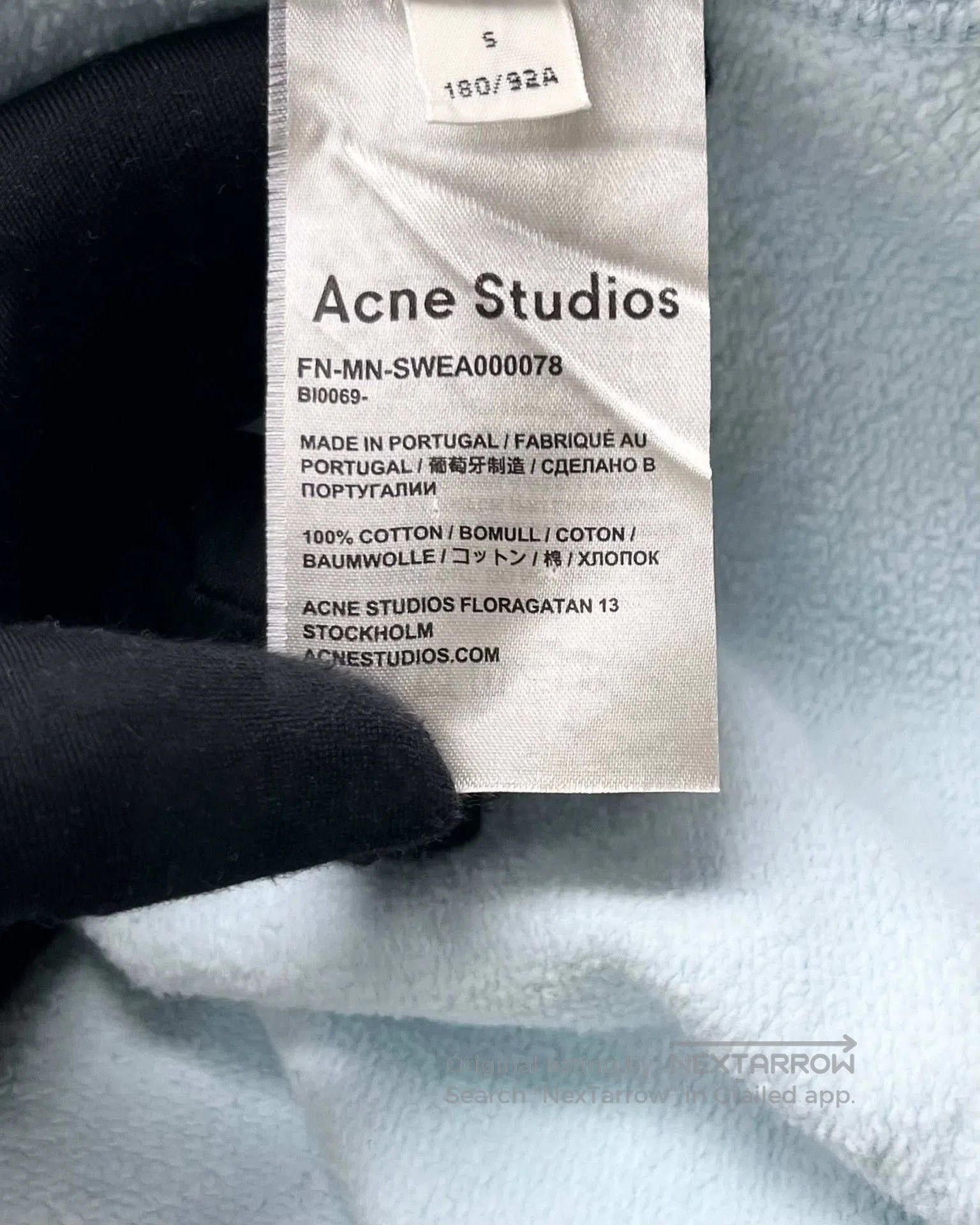 Acne Studios acne studios light blue logo sweatshirt. Size US S / EU 44-46 / 1 - 3 Thumbnail