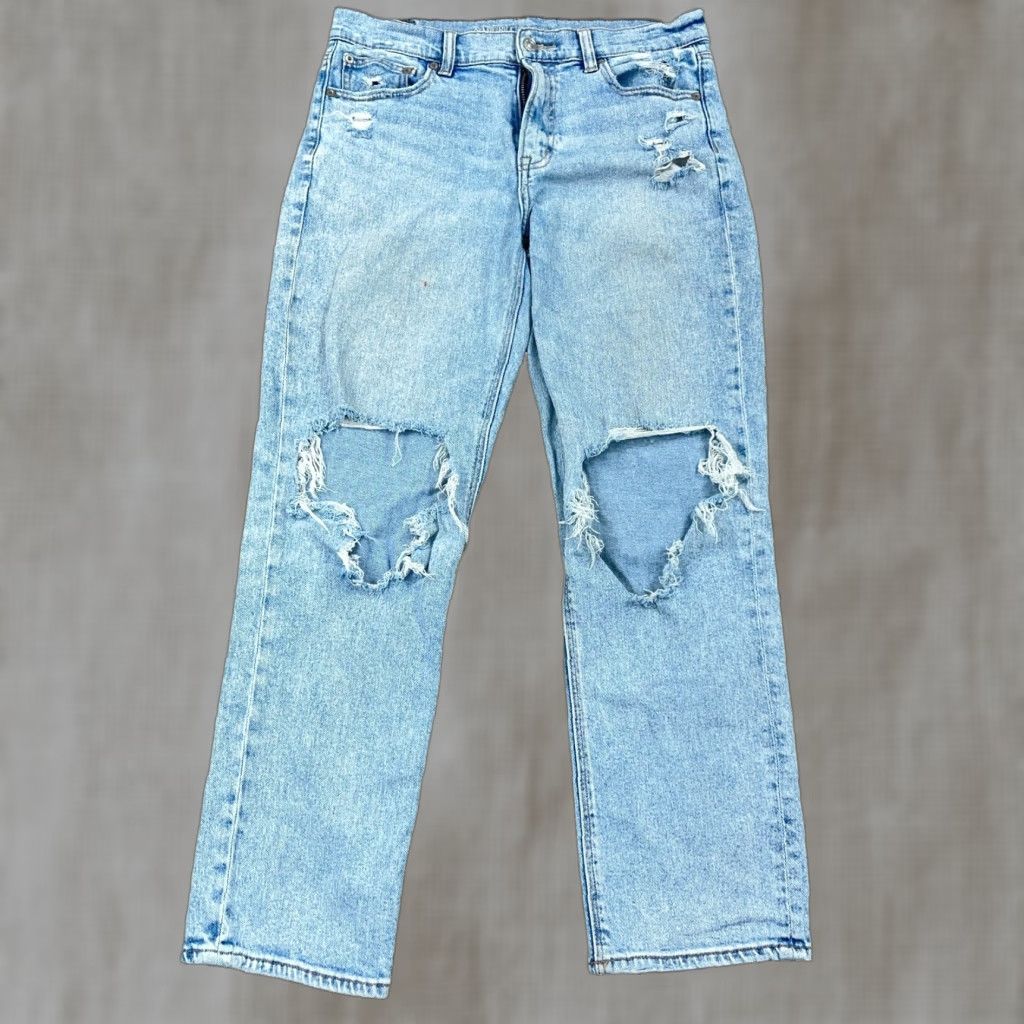American Eagle Outfitters American Eagle Outfitters Jeans Women 6 High Rise Ankle Light Blue Distressed 5-Pocket Denim Jeans Womens Size 6 Regular 28in Inseam Size 28" / US 6 / IT 42 - 1 Thumbnail
