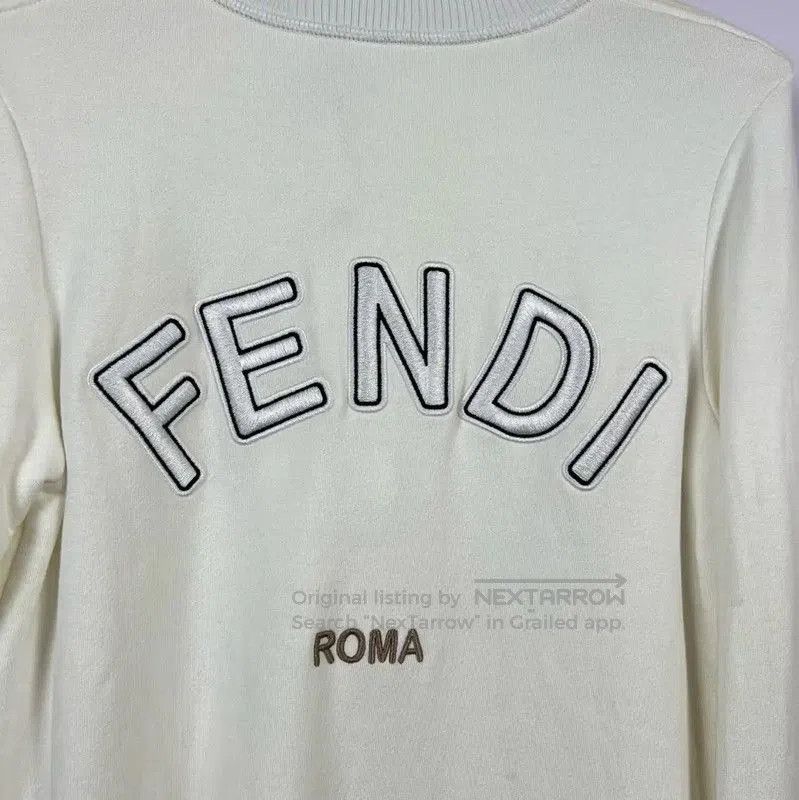 Fendi Fendi Women's White Cotton Long Sleeve Sweatshirt . Size XS / US 0-2 / IT 36-38 - 5 Thumbnail