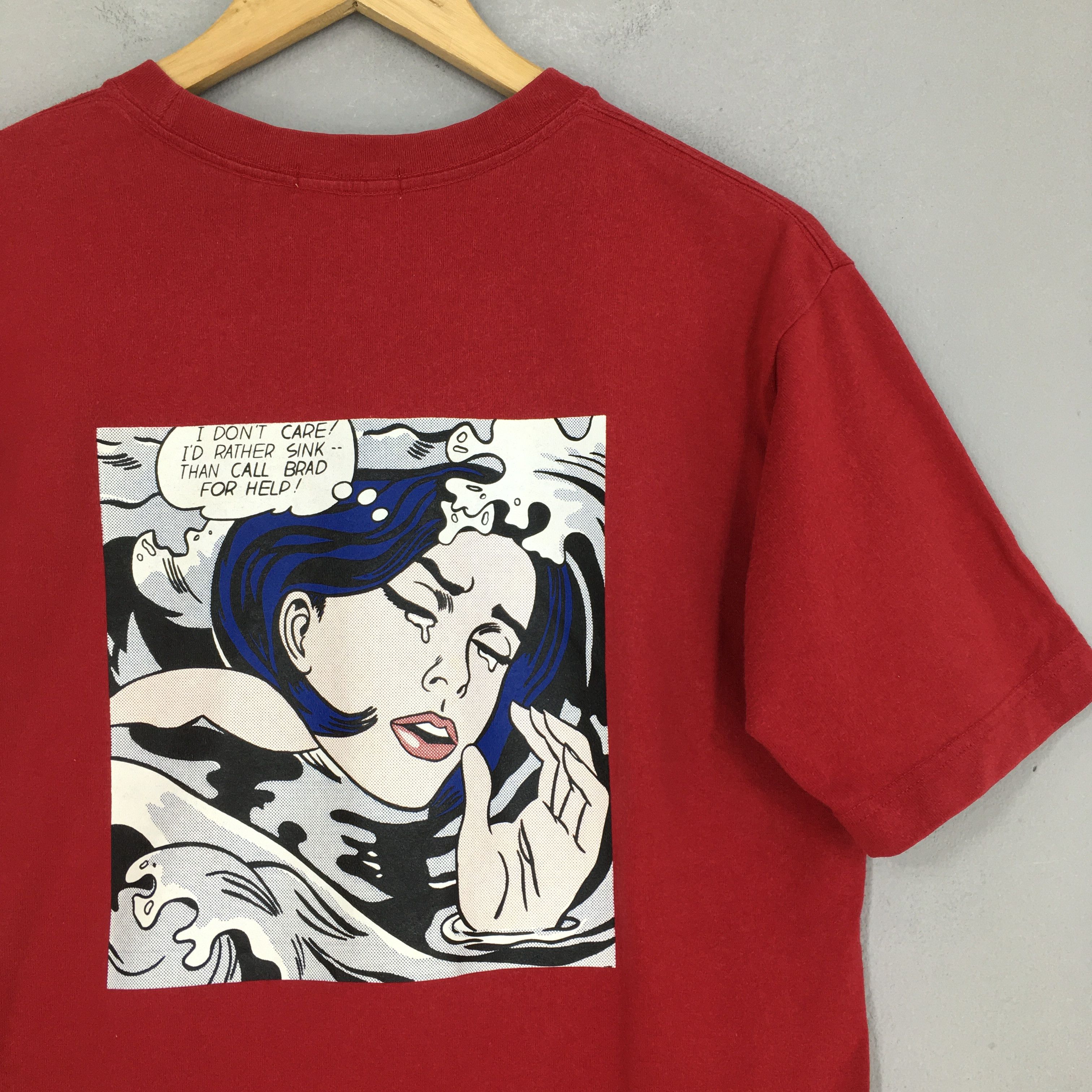 Art Comes First × Vintage Vintage Roy Lichtenstein Drowning Girl 1963 Tshirt Large Size US L / EU 52-54 / 3 - 9 Thumbnail