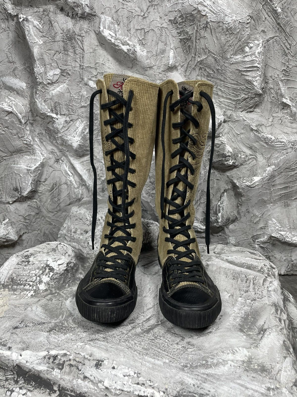 Hysteric Glamour × Japanese Brand 2000s Vintage Grunge Y2K High Dragon Logo Zip Shoes Size US 8 / IT 38 - 5 Thumbnail