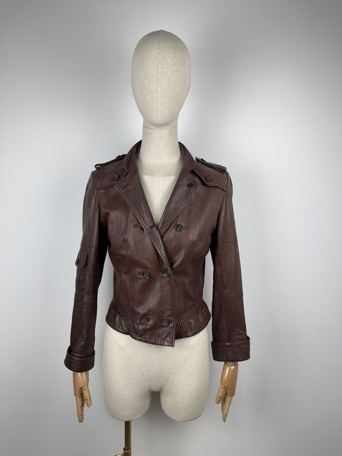 Japanese Brand × Karen Millen Karen Millen Leather Cropped Jacket size US 6 Size M / US 6-8 / IT 42-44 - 1 Thumbnail