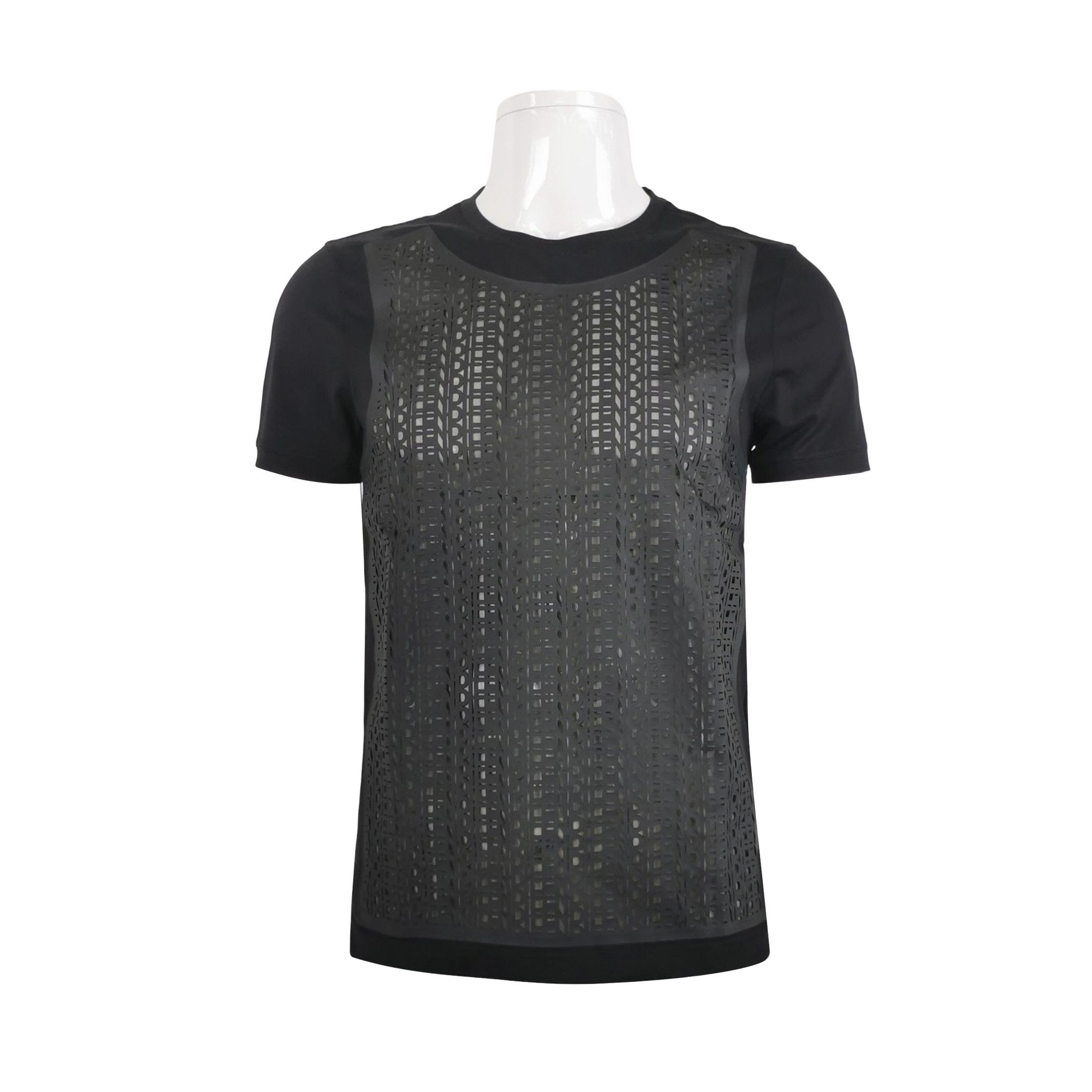 Fendi Fendi Perforated Cutout Front T-Shirt Size S Size US S / EU 44-46 / 1 - 1 Thumbnail