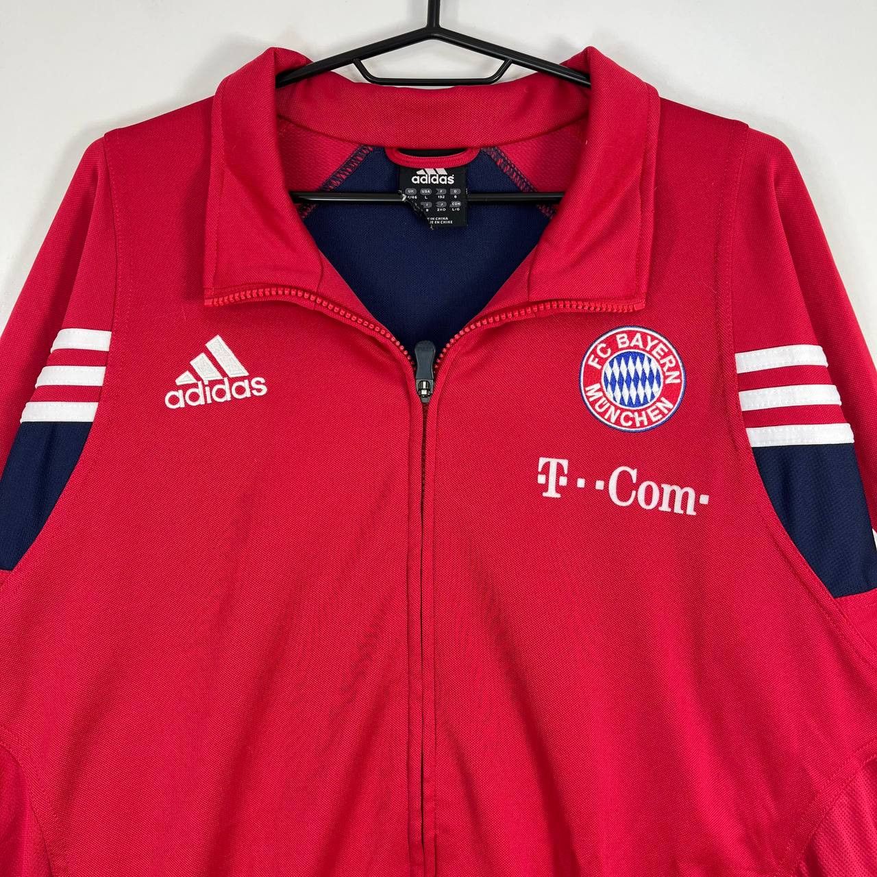 Adidas Adidas Vintage Bayern Munich Track Jacket Red Navy Size L Size US L / EU 52-54 / 3 - 2 Thumbnail
