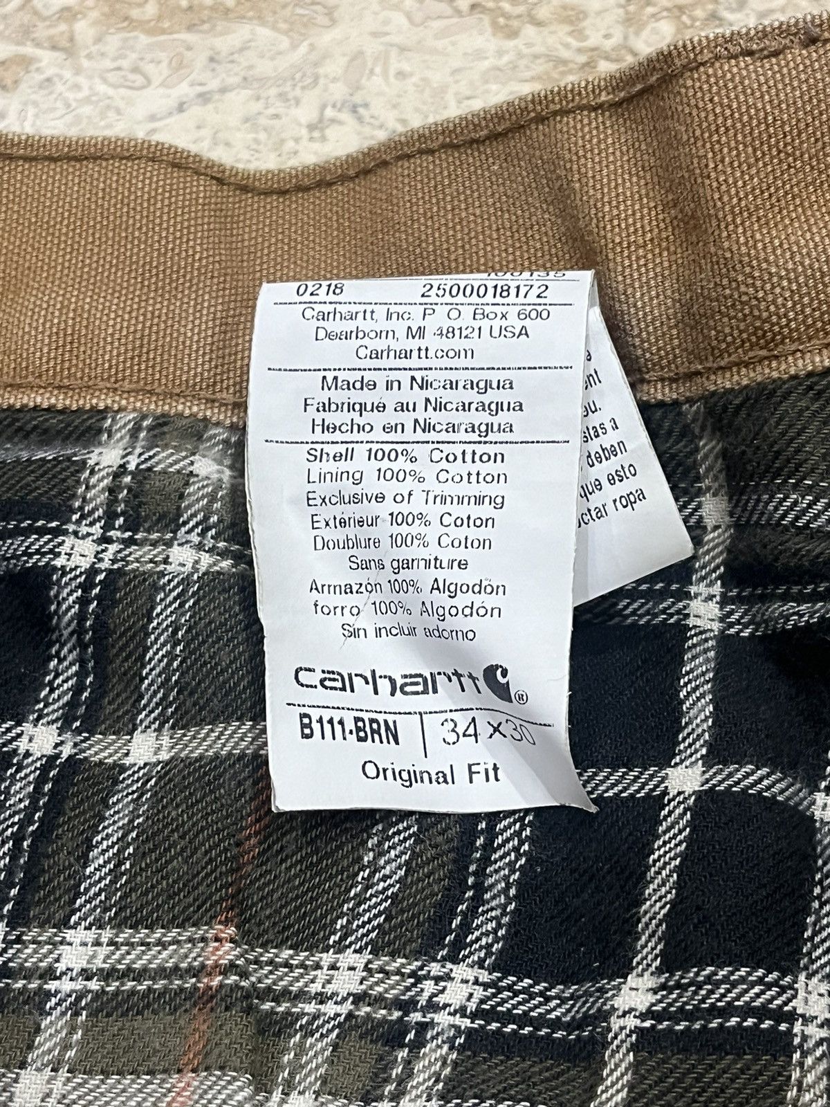 Carhartt Vintage Carhartt B111-BRN Insulated Work Painters Pants Size US 34 / EU 50 - 12 Thumbnail
