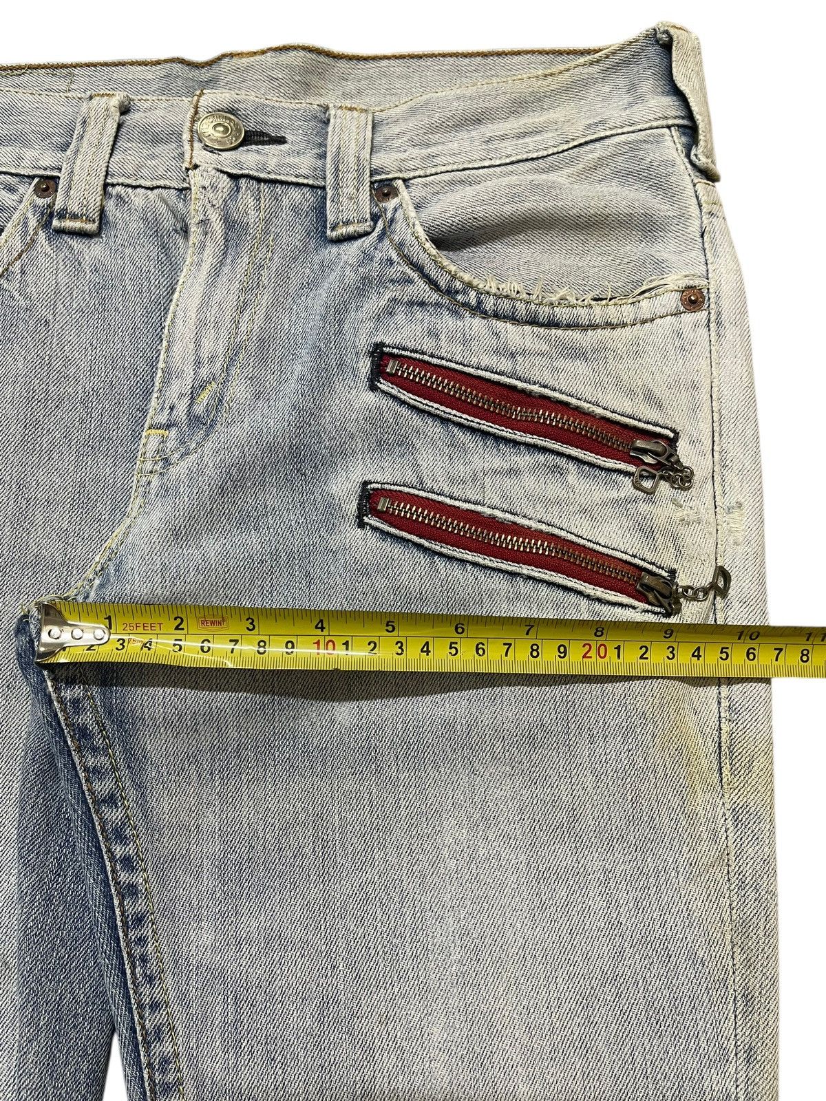 Levi's Vintage Levis Blue Wash Distressed Wide Leg Jeans Size US 31 - 14 Thumbnail