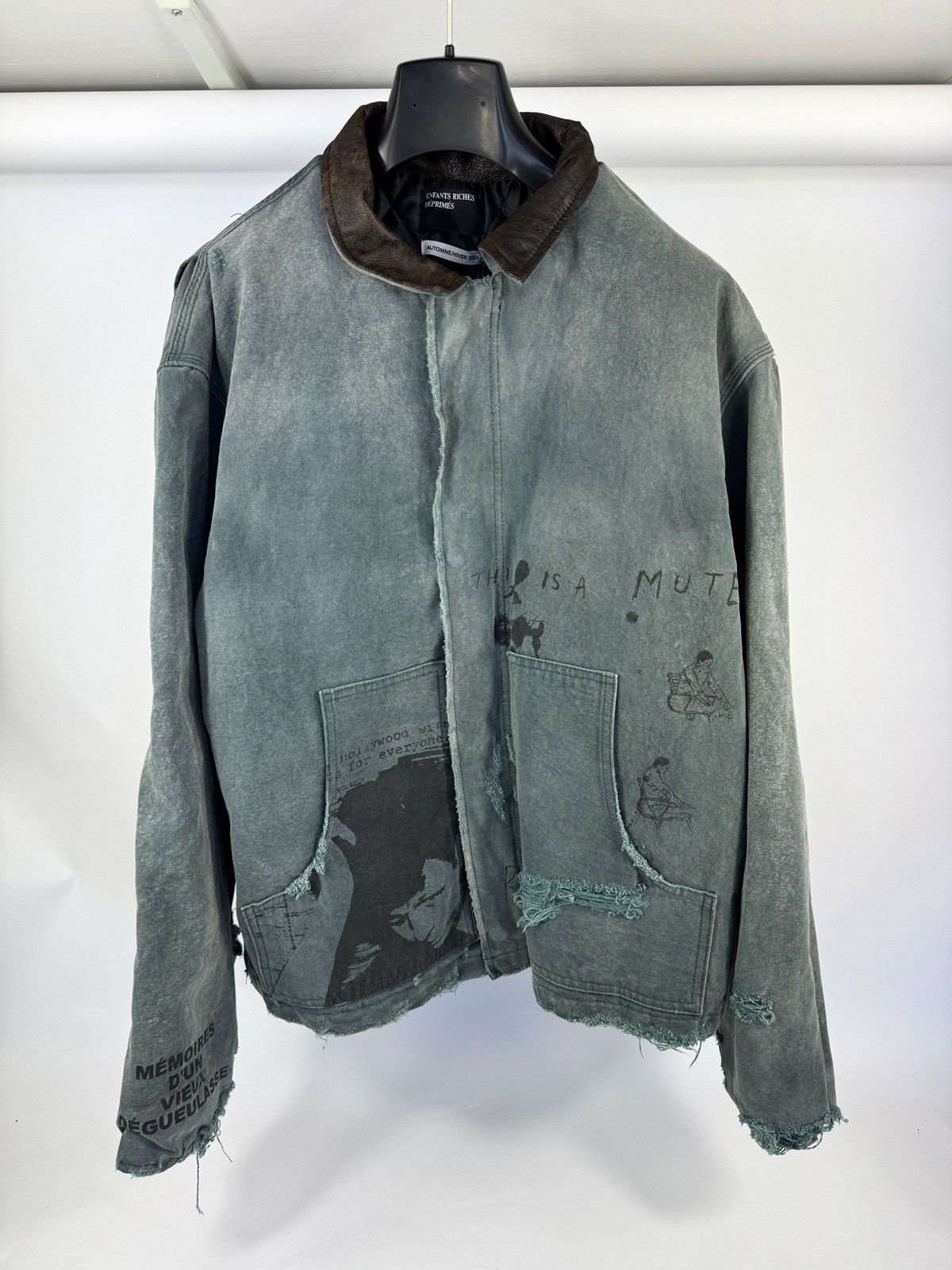 Enfants Riches Deprimes DISTRESSED PRINT DENIM JACKET Size US XL / EU 56 / 4 - 1 Thumbnail