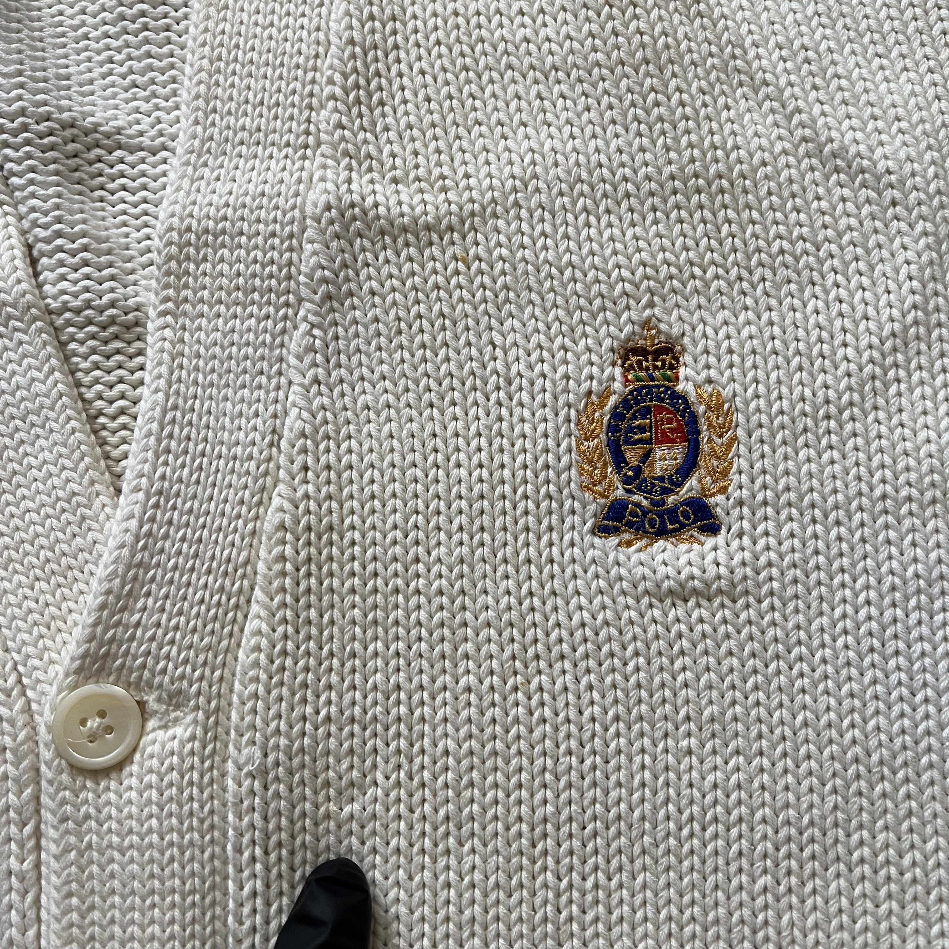 Polo Ralph Lauren Vintage 90s Polo Ralph Lauren Knitted Cardigan Logo Size L Size US L / EU 52-54 / 3 - 10 Thumbnail