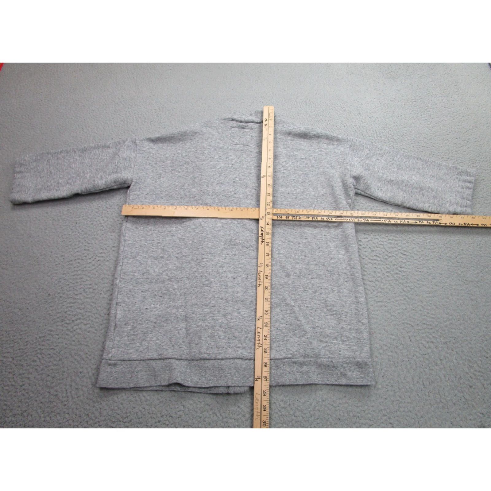 Madewell Madewell MWL Cardigan XXS Women Open Front Gray Organic Cotton Recycled Blend Knit Sweater Solid Casual Travel Size XXS / US 00 / IT 34 - 6 Thumbnail