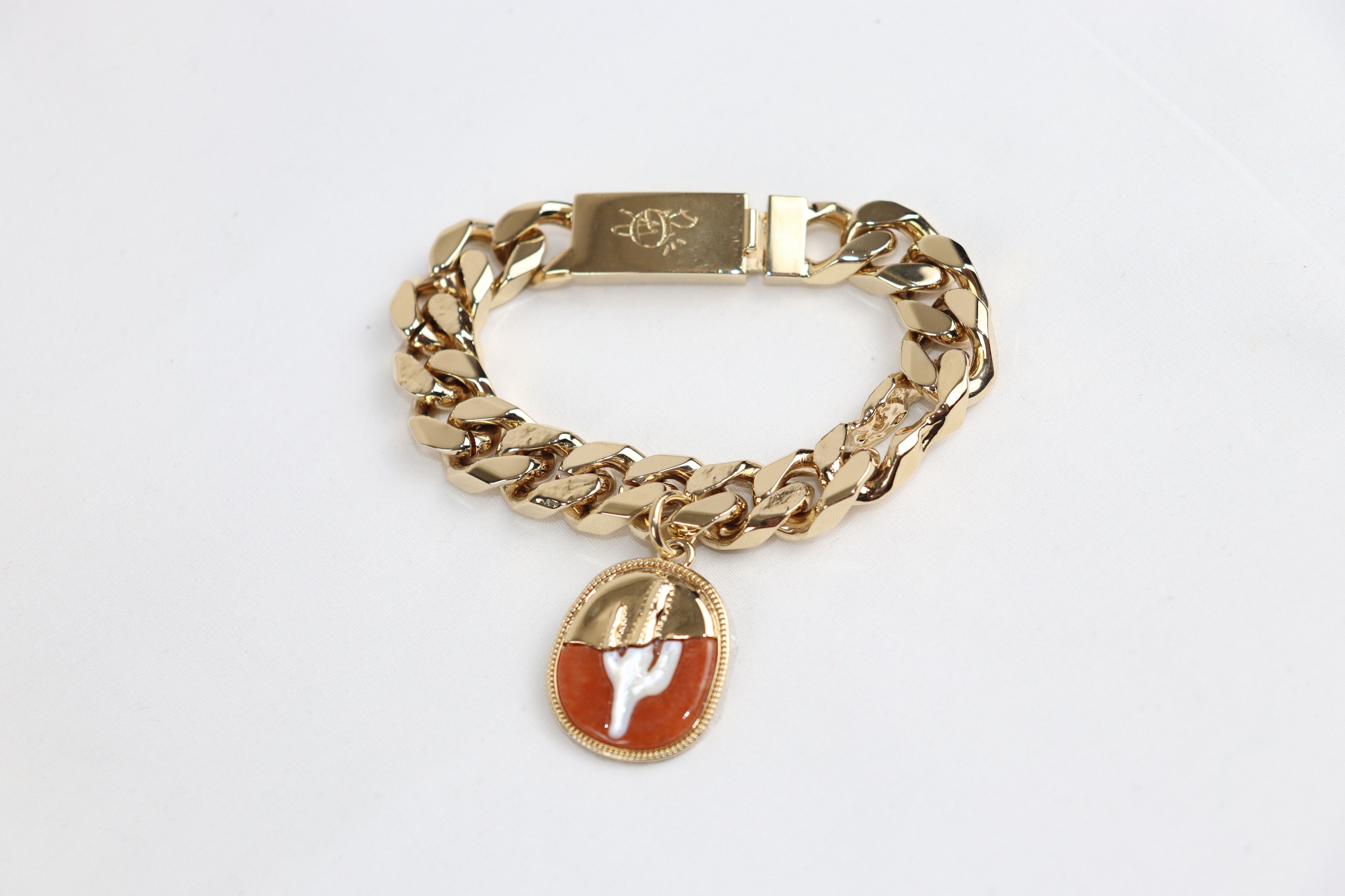 Dior x CACTUS JACK Bracelet Gold/White in Brass/Crystal - US