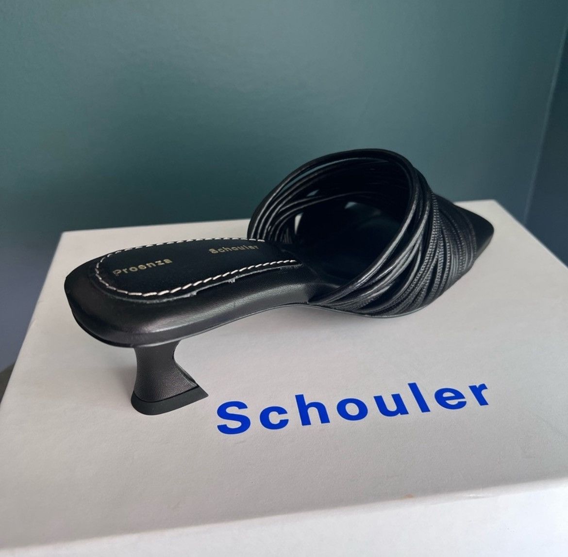 Proenza Schouler NIB Proenza Schouler Rolo Kitten Heel Slide Sandals Size US 9 / IT 39 - 2 Thumbnail