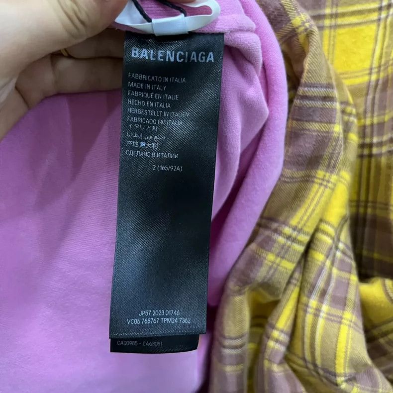 Balenciaga Balenciaga Gingham Collar Long Sleeve Shirt Size US M / EU 48-50 / 2 - 4 Thumbnail
