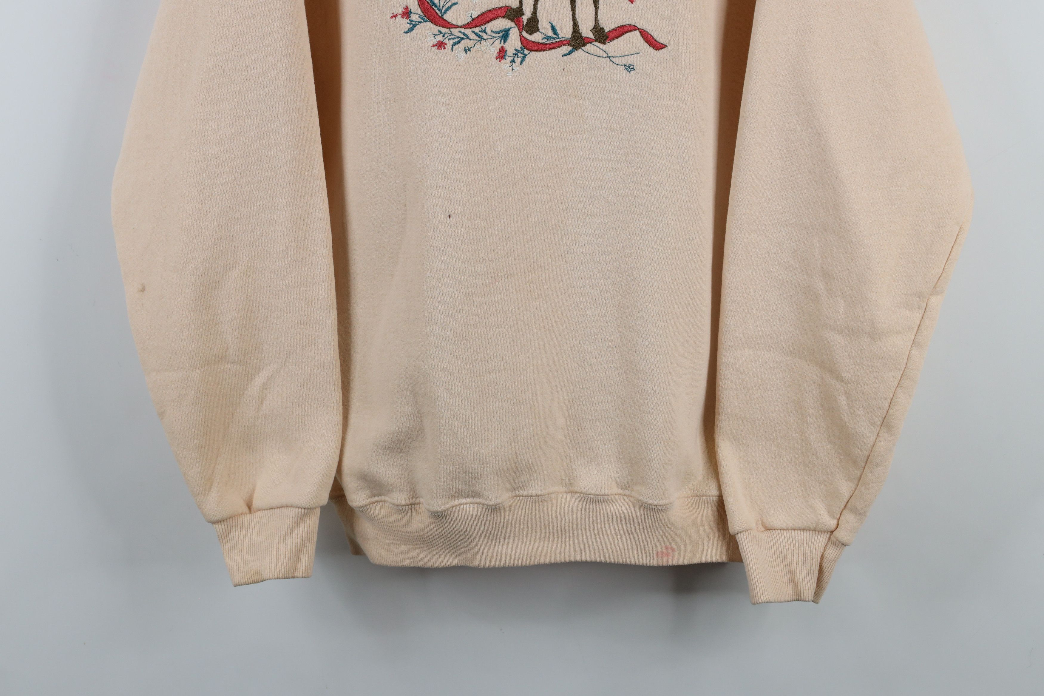 Vintage Vintage 90s Streetwear Duck Flower Sweatshirt Pink USA Size L / US 10 / IT 46 - 3 Thumbnail