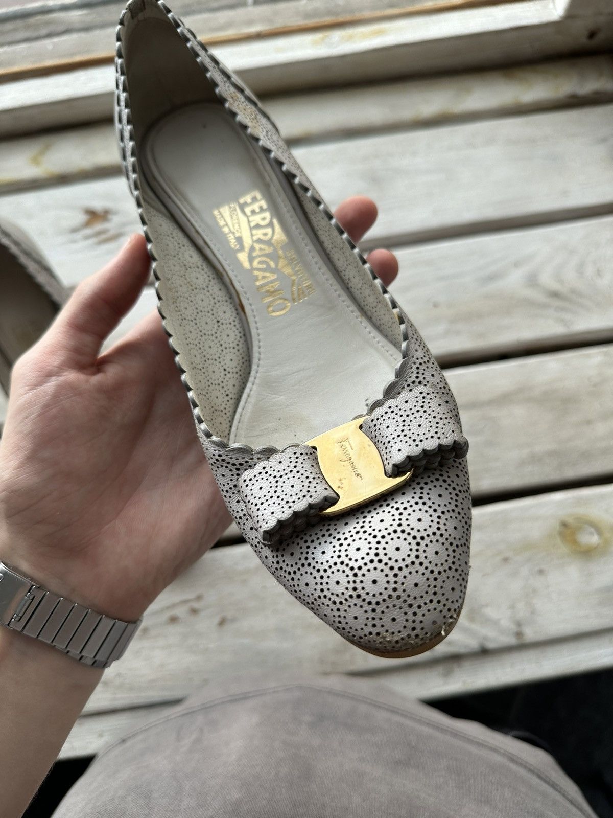 Salvatore Ferragamo RARE❗️Salvatore Ferragamo Women Shoes flats heels Size US 8 / IT 38 - 14 Thumbnail