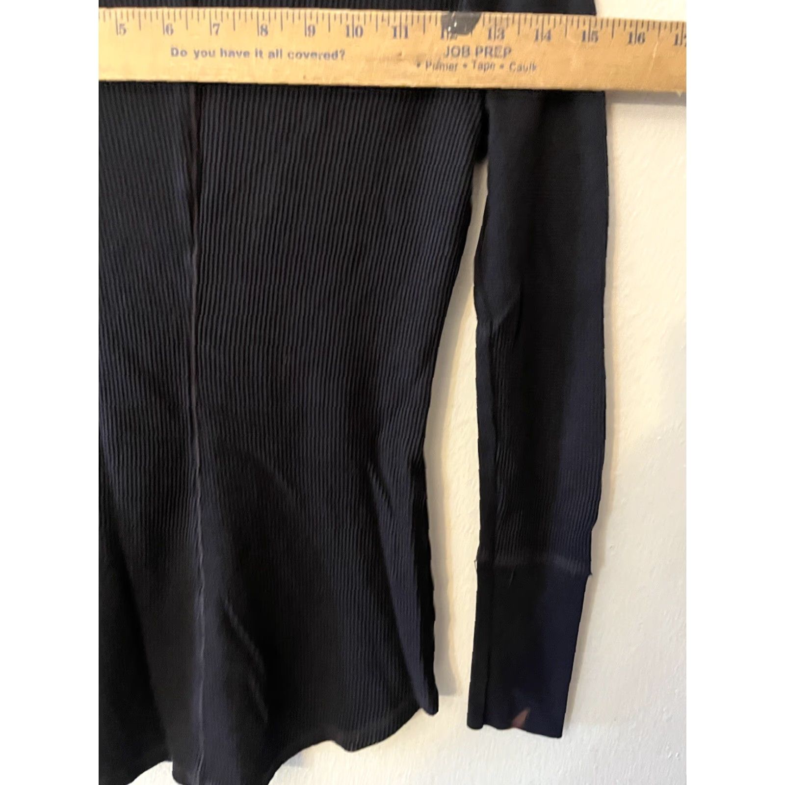 Splendid Splendid Women's Black Ribbed Scoop Neck Long Sleeve Tee Top XS Blouse Shirt Jersey Knit Pullover Cotton Size XS Womens Size XS / US 0-2 / IT 36-38 - 5 Thumbnail