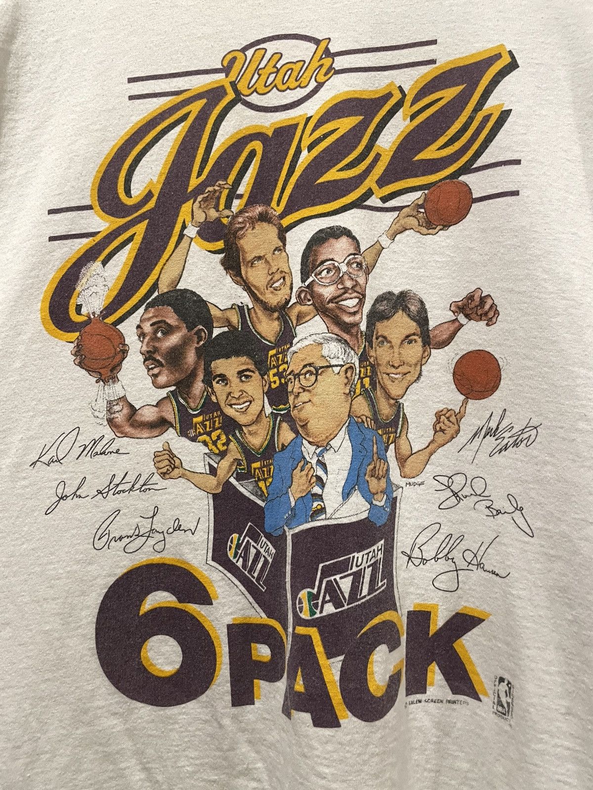 NBA Vintage 80s NBA Utah Jazz 6 Pack T-Shirt Size US L / EU 52-54 / 3 - 3 Thumbnail