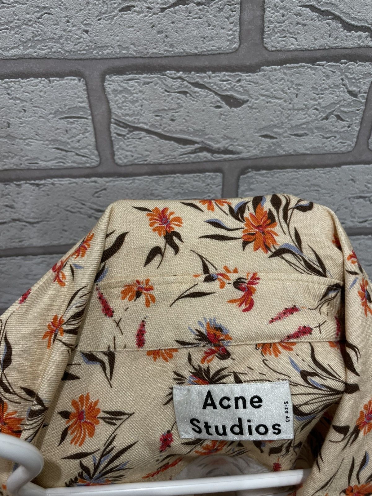 Acne Studios × Vintage Acne Studios - Simon Camp-Collar Floral-Print Twill Shirt Size US M / EU 48-50 / 2 - 14 Thumbnail