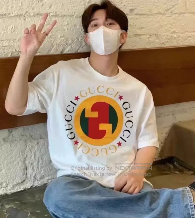 Gucci Gucci White logo letter logo printed cotton round-neck sho Size US S / EU 44-46 / 1 - 7 Thumbnail
