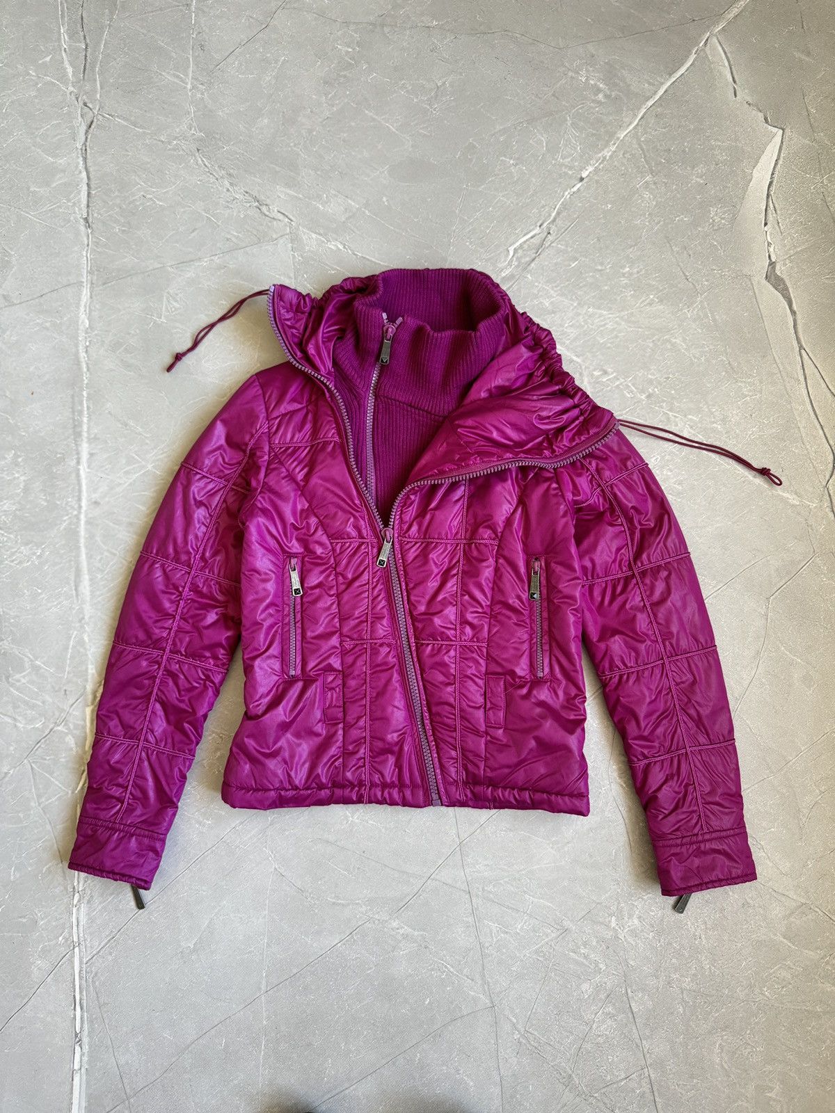 Diesel Rare Diesel Vintage High Neck Asymmetrical Bomber Jacket Size XS / US 0-2 / IT 36-38 - 3 Thumbnail