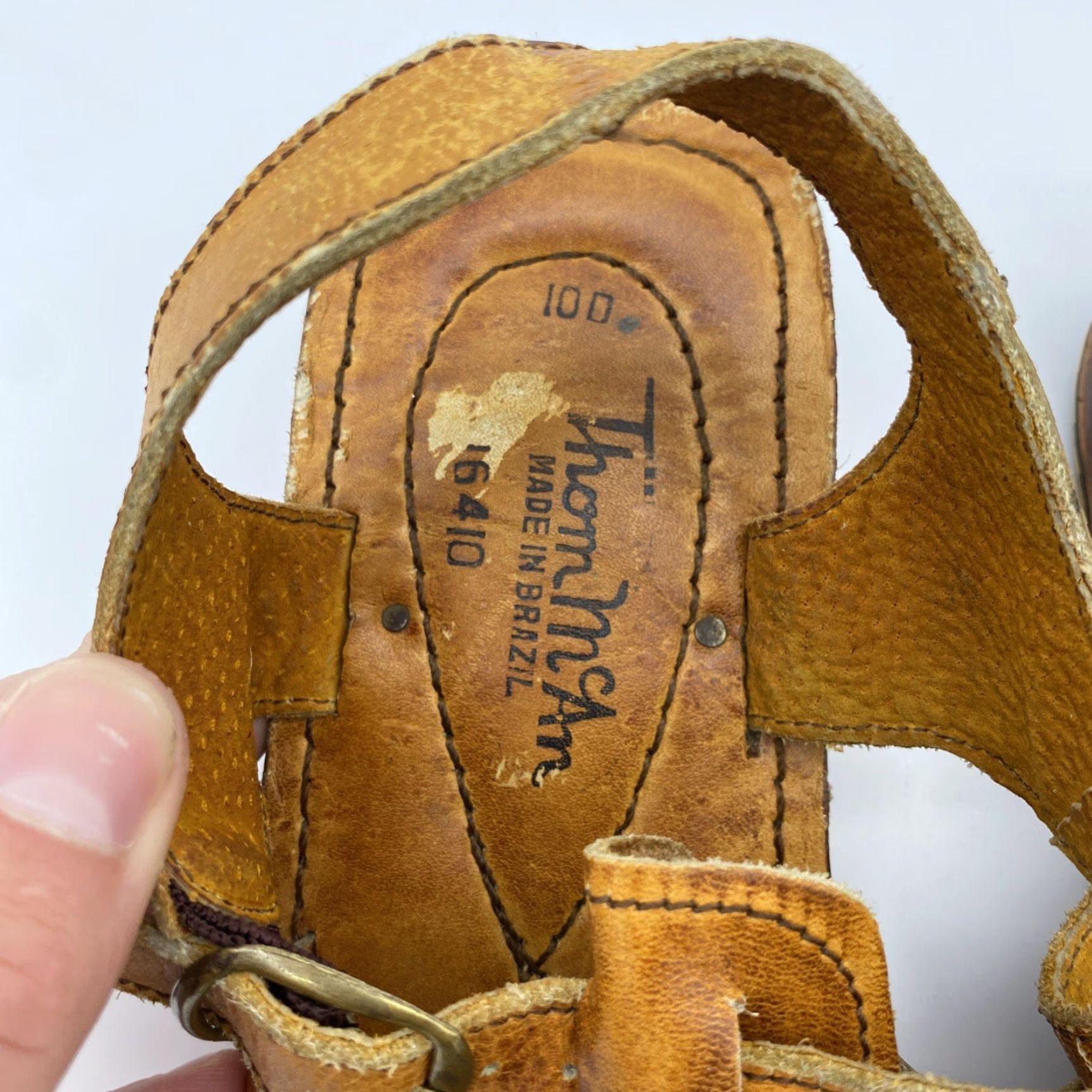 Etro VINTAGE Thom McAn 70s Woodworks Clogs Women’s Leather Woven Sandals Size 10 Retro Boho Hippie Size US 10 / IT 40 - 3 Thumbnail