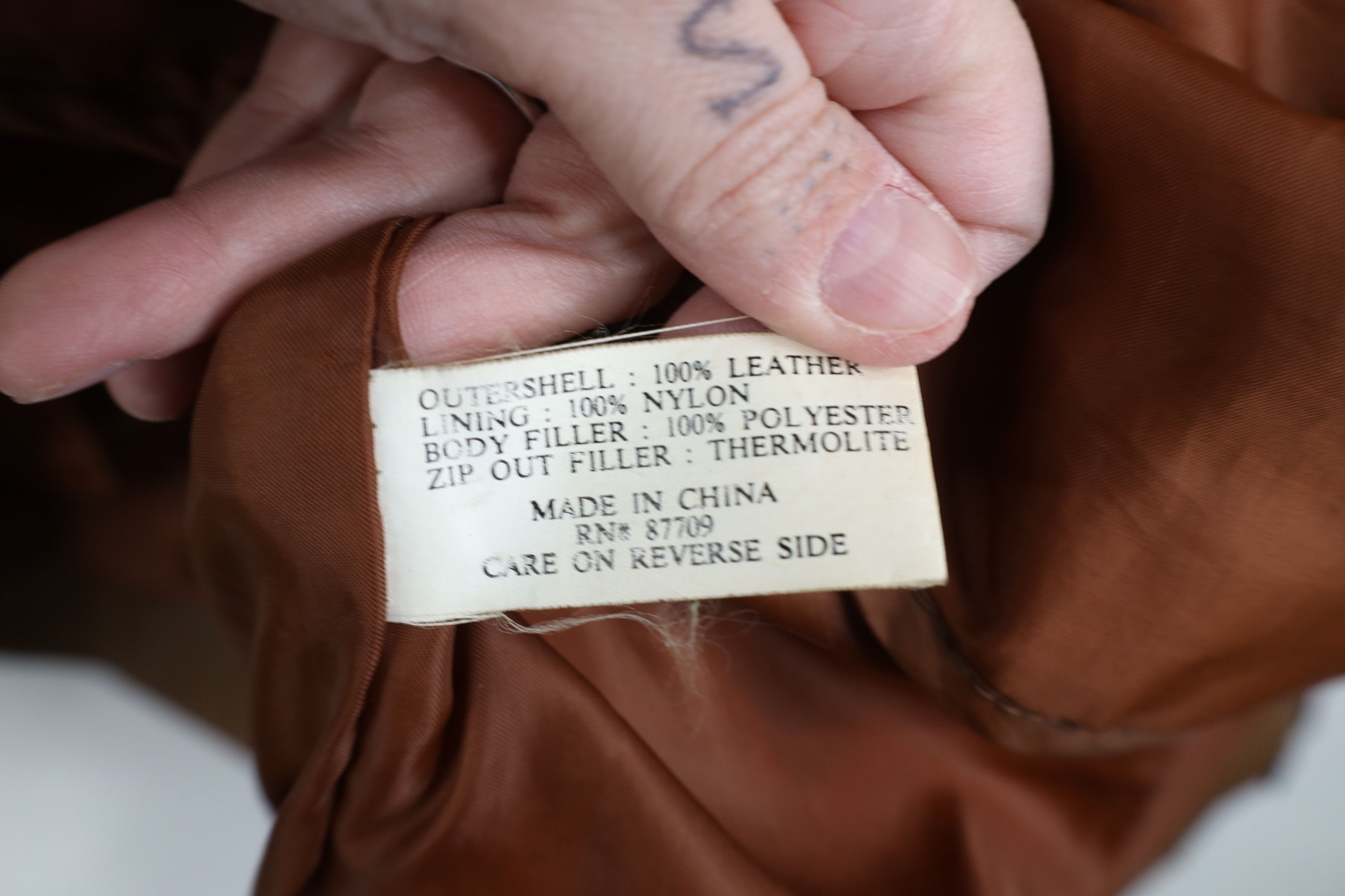 Vintage AS IS Vintage 90s Streetwear Leather Chore Bomber Jacket Size US L / EU 52-54 / 3 - 14 Thumbnail