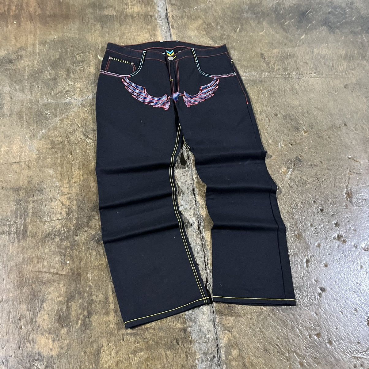 JNCO × Southpole × Vintage Crazy Vintage Y2K Baggy Skater Pants Wings Girls Wide Leg Size US 40 / EU 56 - 9 Thumbnail