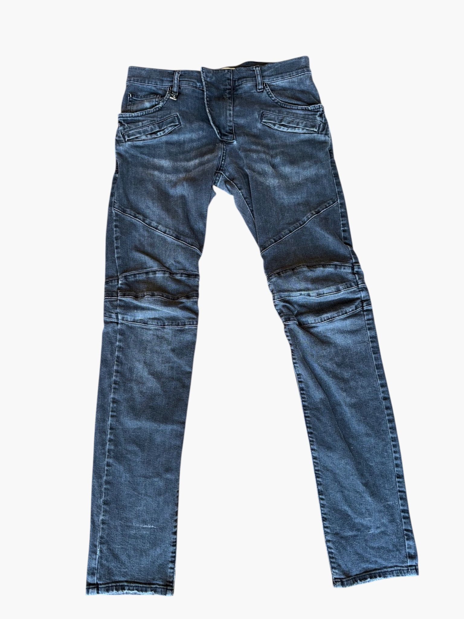 Pierre Balmain 🏍️ Balmain Paris - Iconic Black Biker Denim Size US 30 / EU 46 - 1 Thumbnail