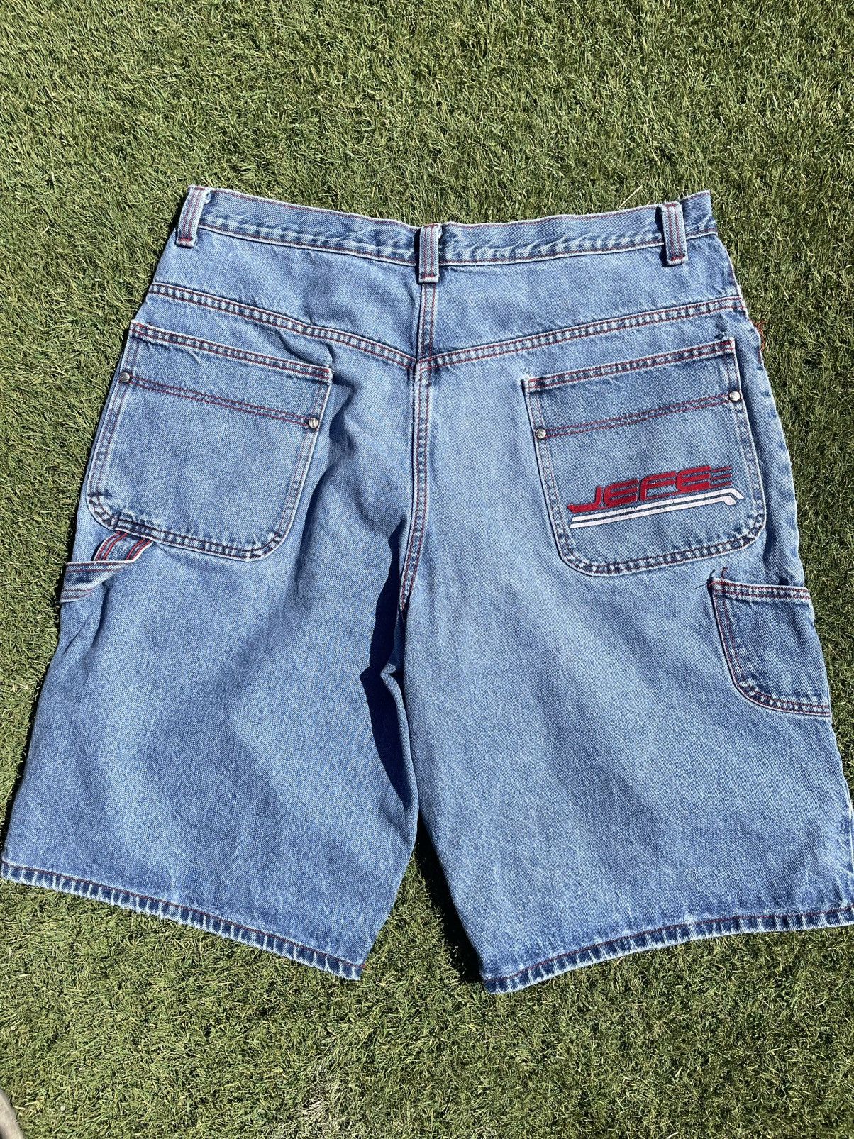 Other Vintage 90s Y2K boss jefe baggy wide leg denim shorts punk Size US 40 / EU 56 - 6 Thumbnail