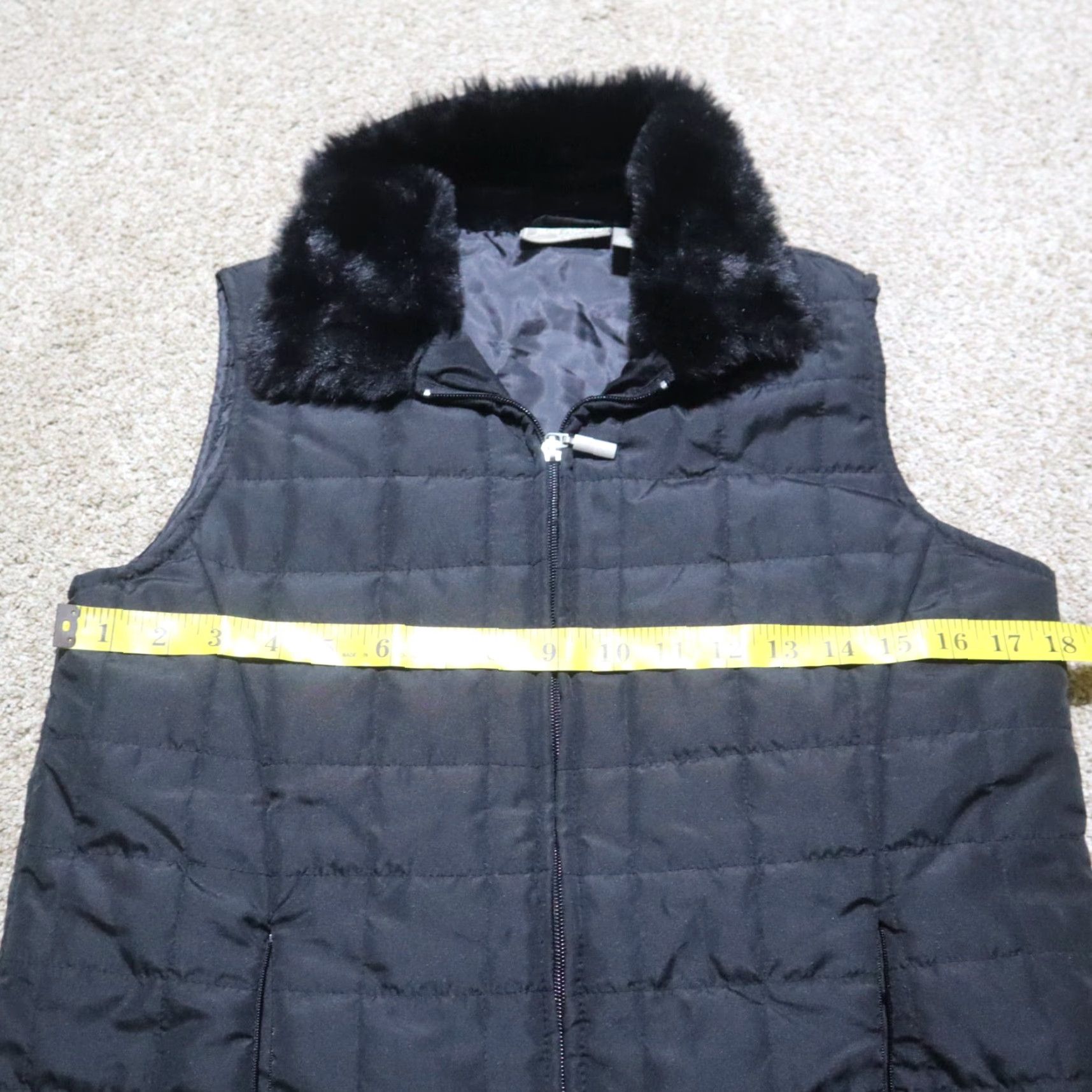 FLAX Jane Ashley Vest Shirt PS Petite Small Black Nylon Full Zip Puffer Vest Casual Size S / US 4 / IT 40 - 4 Thumbnail