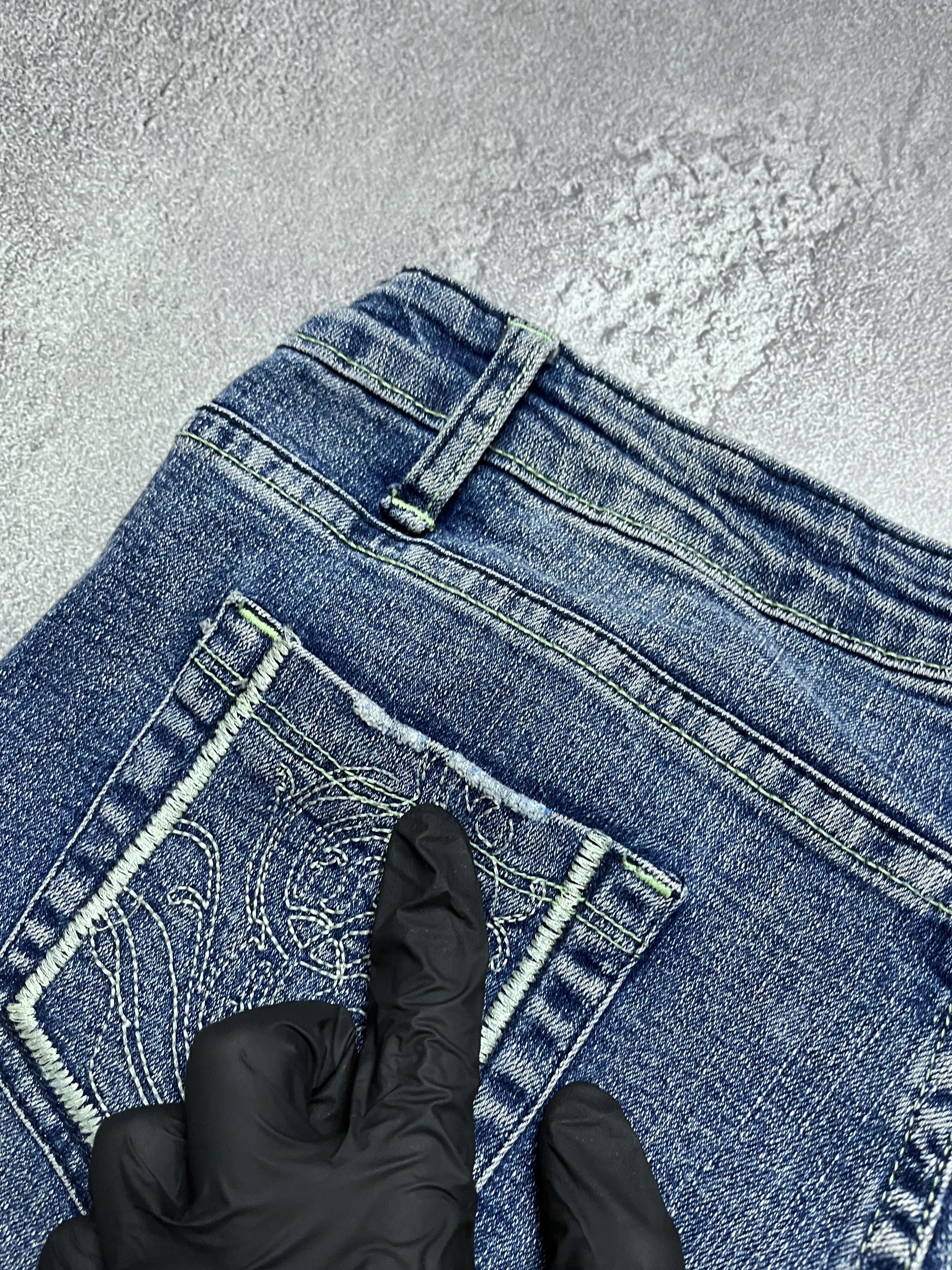 Vintage Vintage Bootcut Flared Jeans Big Logo Womens 16/31 Size 31" - 6 Thumbnail