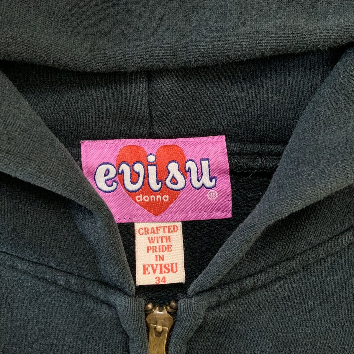 Evisu × Japanese Brand Y2K EVISU DONNA ZIP HOODIE Size M / US 6-8 / IT 42-44 - 3 Thumbnail