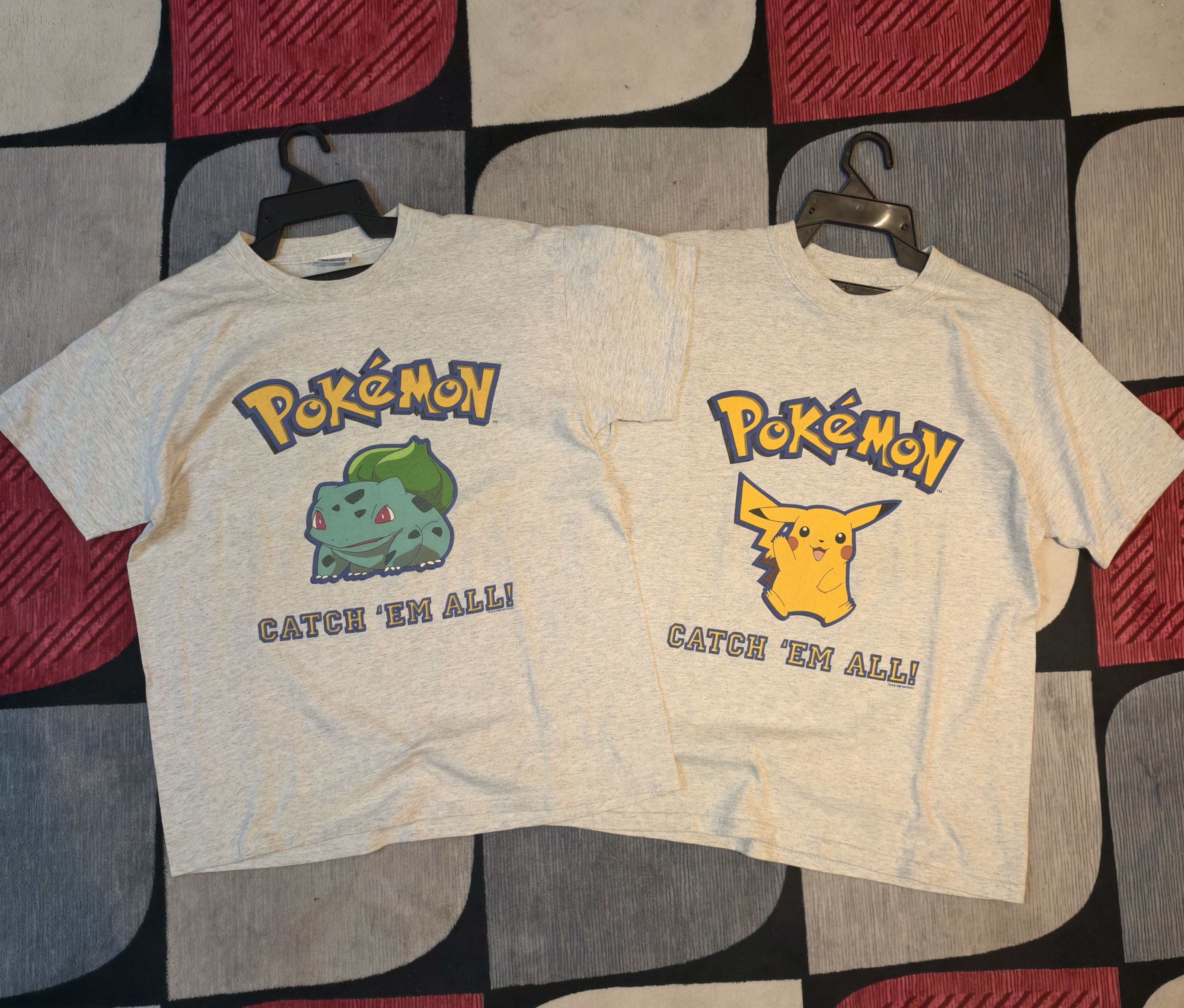 Pokemon Vtg Pokemon 2+1 Bulbasaur& Pikachu Size US M / EU 48-50 / 2 - 1 Thumbnail