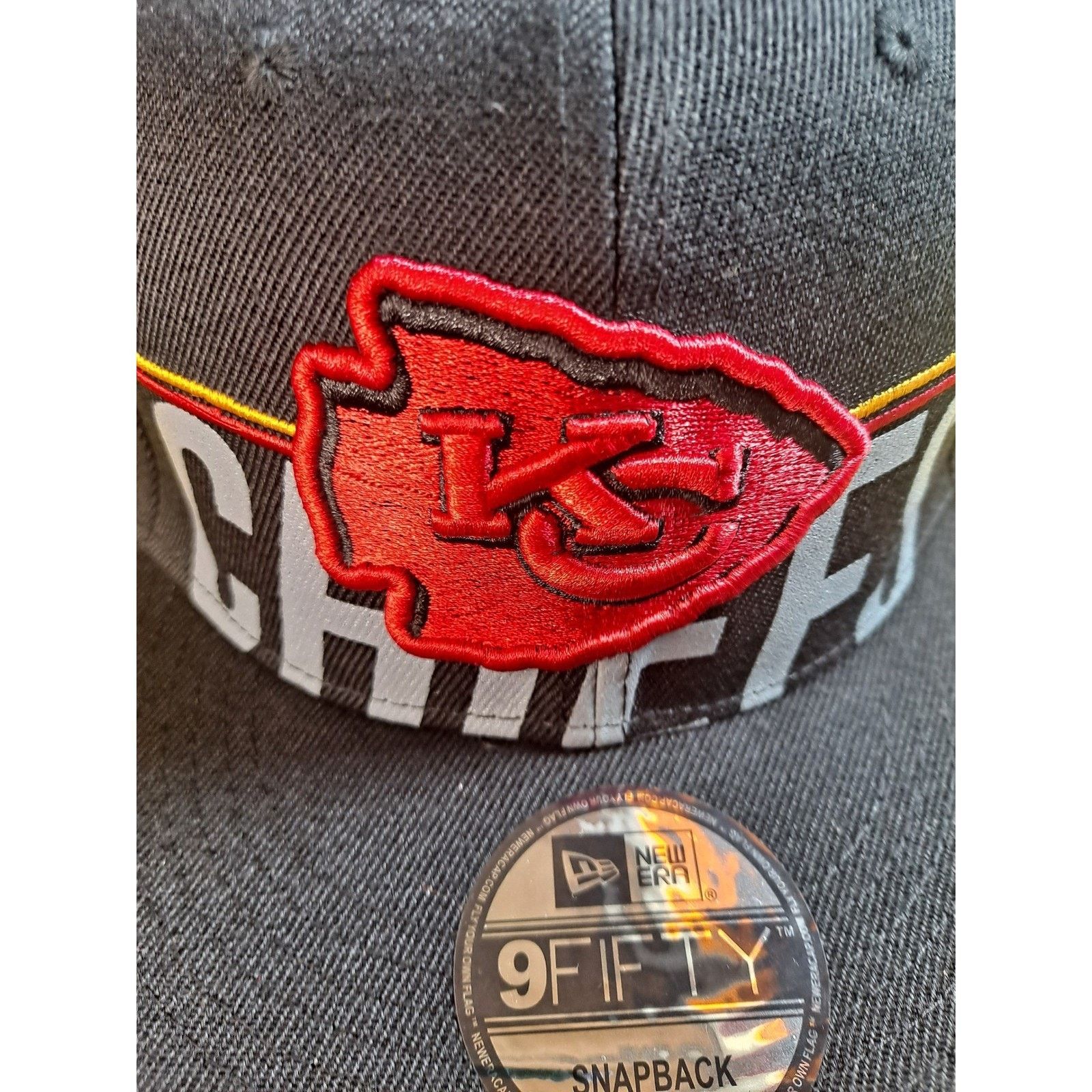 New Era New Era NFL Kansas City Chiefs Snapback Hat Cap Black Size ONE SIZE - 2 Thumbnail