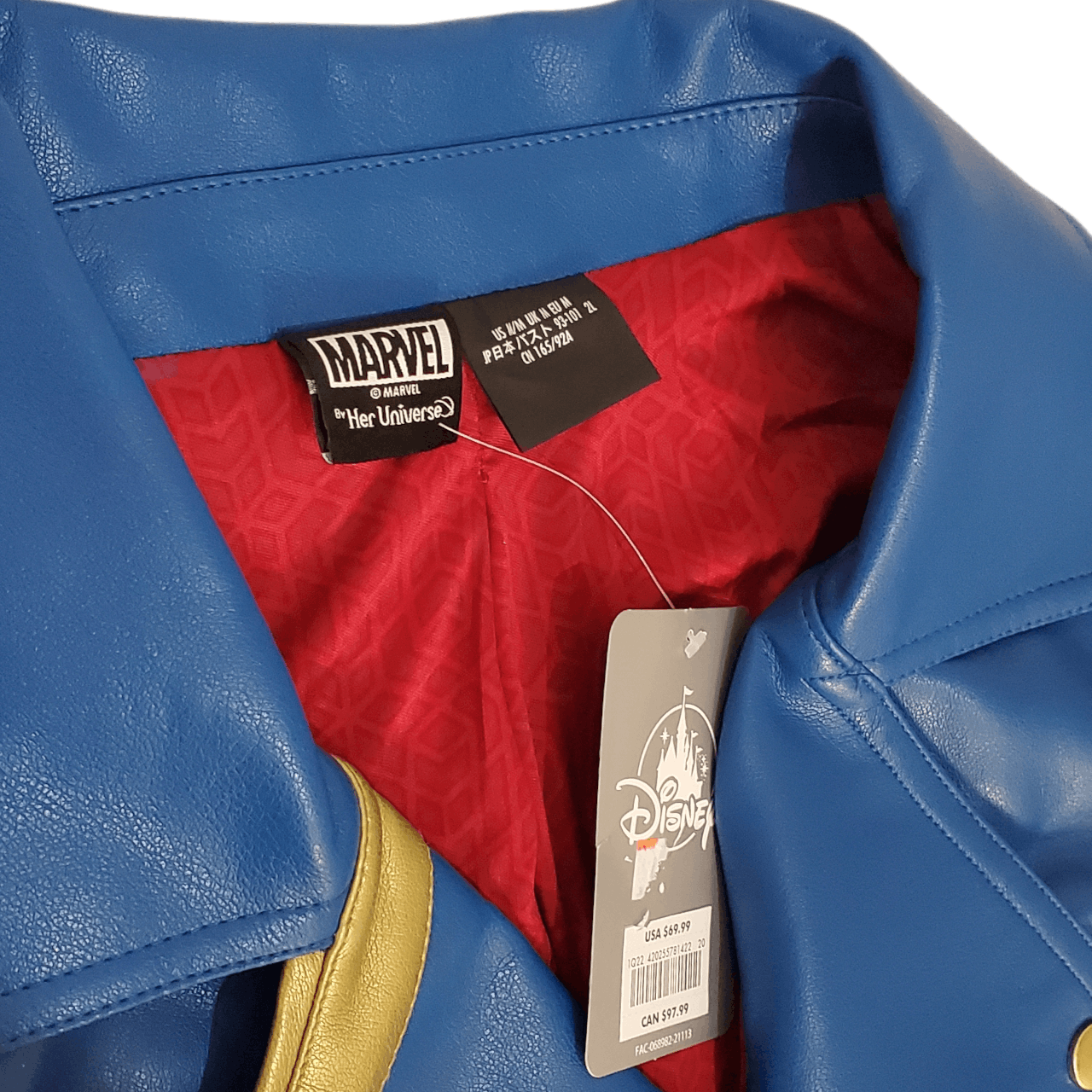Marvel Comics Ms. Marvel Leather Jacket *NEW WITH TAGS* Size M / US 6-8 / IT 42-44 - 2 Thumbnail