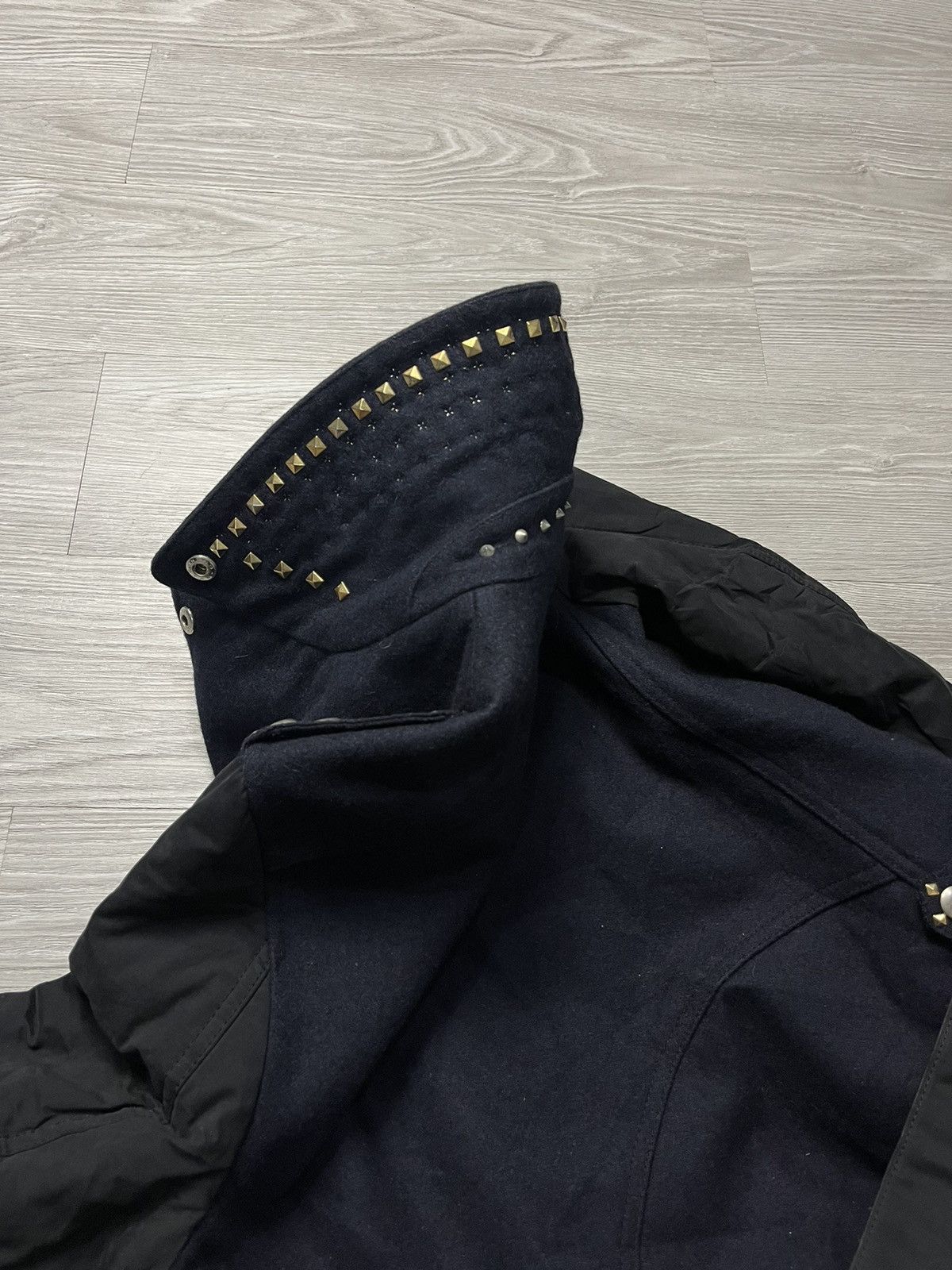 If Six Was Nine × Japanese Brand × Le Grande Bleu (L.G.B.) Mr Weather Studded Ramones Style Woll Jacket Size US M / EU 48-50 / 2 - 7 Thumbnail