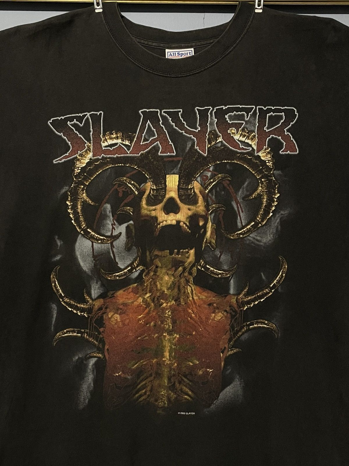 Band Tees Vintag 2000 Original Slayer Sunfaded Diabolus In Musica Tee Size US L / EU 52-54 / 3 - 3 Thumbnail