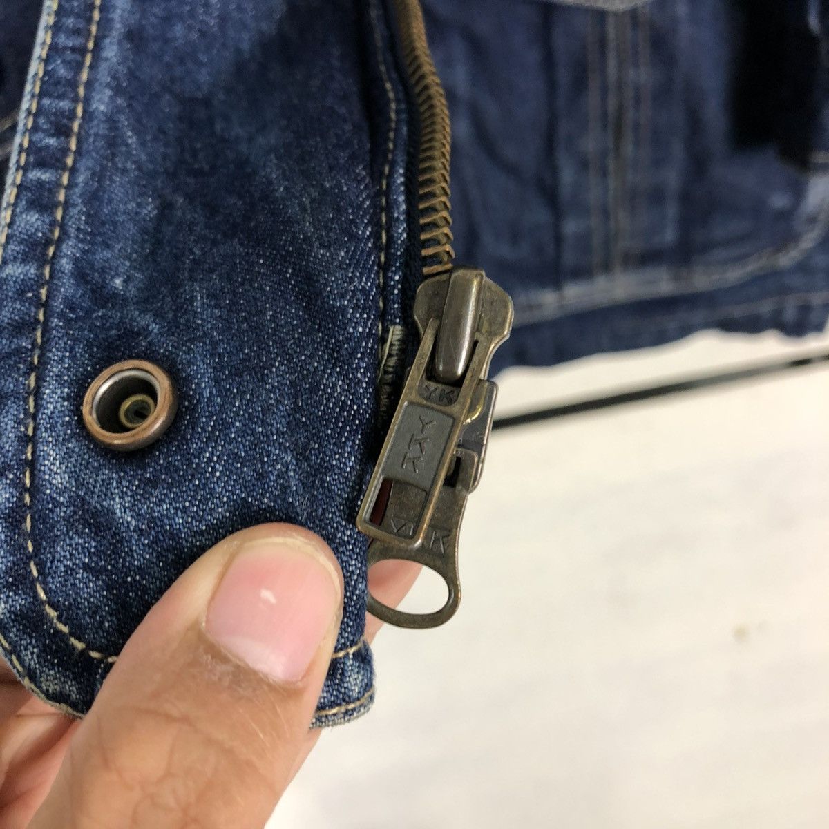 Japanese Brand 🔥VINTAGE BIKER DENIM JACKET BLANKET PACIFIC ISSEY MIYAKE Size US S / EU 44-46 / 1 - 18 Thumbnail