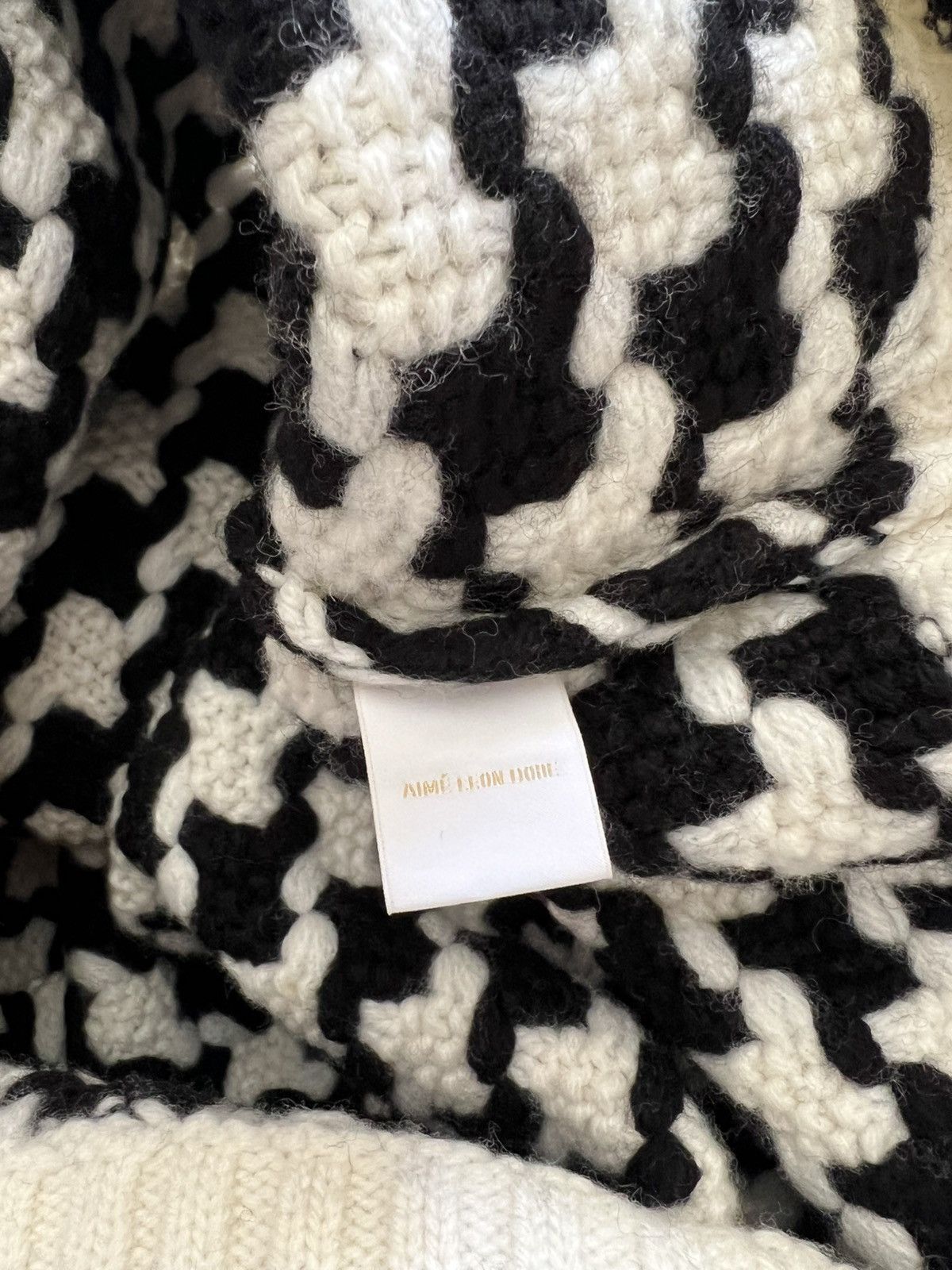 Aime Leon Dore Aime Leon Dore Houndstooth Wool Sweater Size US XL / EU 56 / 4 - 5 Thumbnail