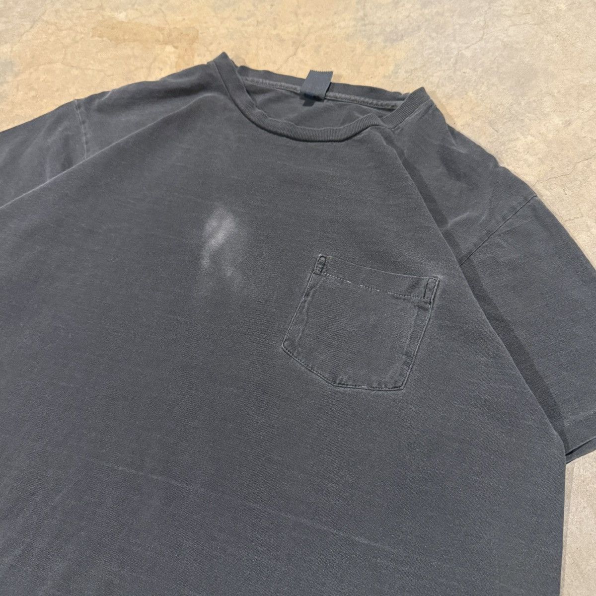 Vintage Vtg 1990s Faded Distressed Overdyed Pocket Tee ERD Grunge Size US XL / EU 56 / 4 - 3 Thumbnail