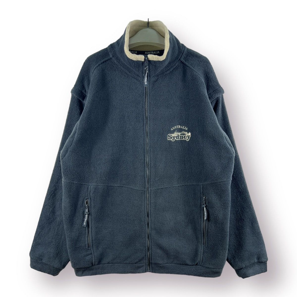 Vintage 🔥 OZ Australia Removable sleeves Fleece light Jacket - L Size US M / EU 48-50 / 2 - 2 Thumbnail