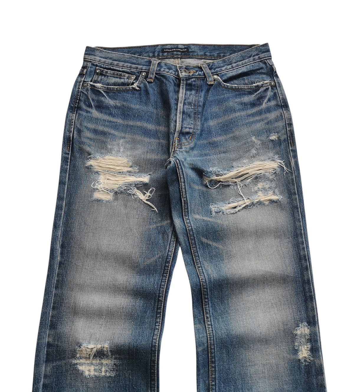 Lounge Lizard Avantgarde Lounge Lizard Clawmark Distressed Jeans LGB🟦A869🟦 Size US 30 / EU 46 - 3 Thumbnail