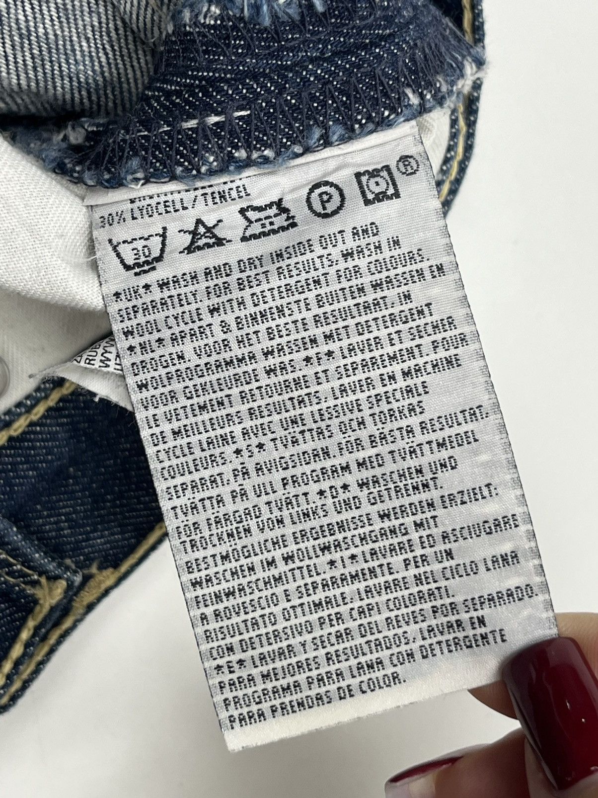 Levi's Levi's Men Navy Jeans Pants Blue Stonewashed Antiform Size US 26 / EU 42 - 4 Thumbnail