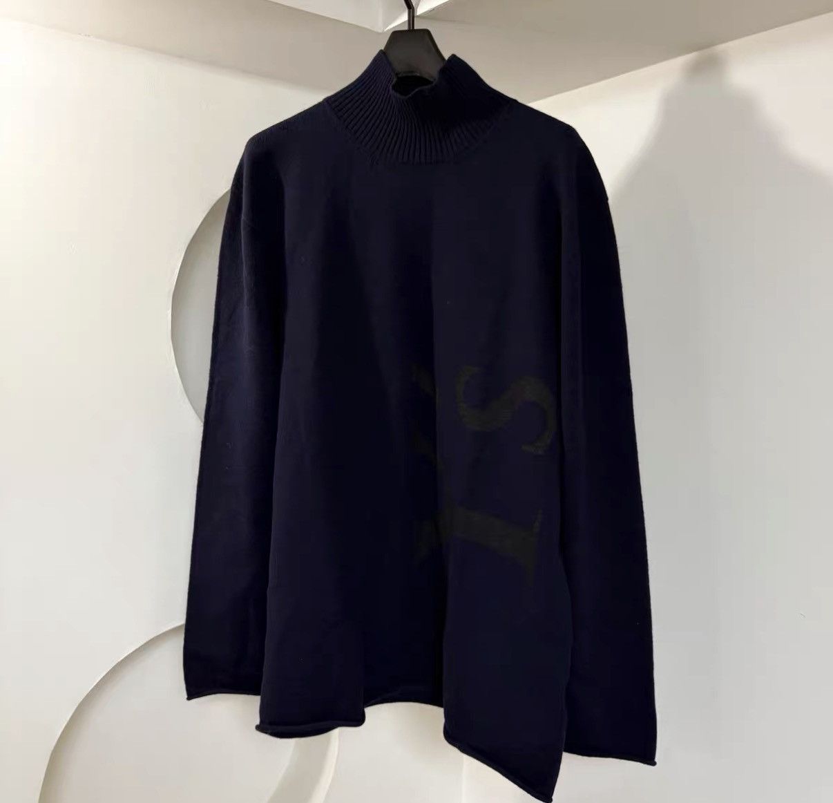 Yohji Yamamoto Yohji Yamamoto YS Mock Neck Navy Long Sleeve Top J29 Size US L / EU 52-54 / 3 - 5 Thumbnail
