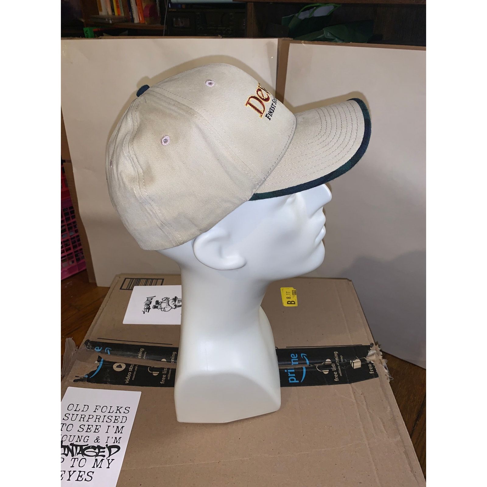 Other Dewar’s Scotch Whiskey Hat Tan Flex Fit L XL Flannel Brim Size ONE SIZE - 3 Thumbnail
